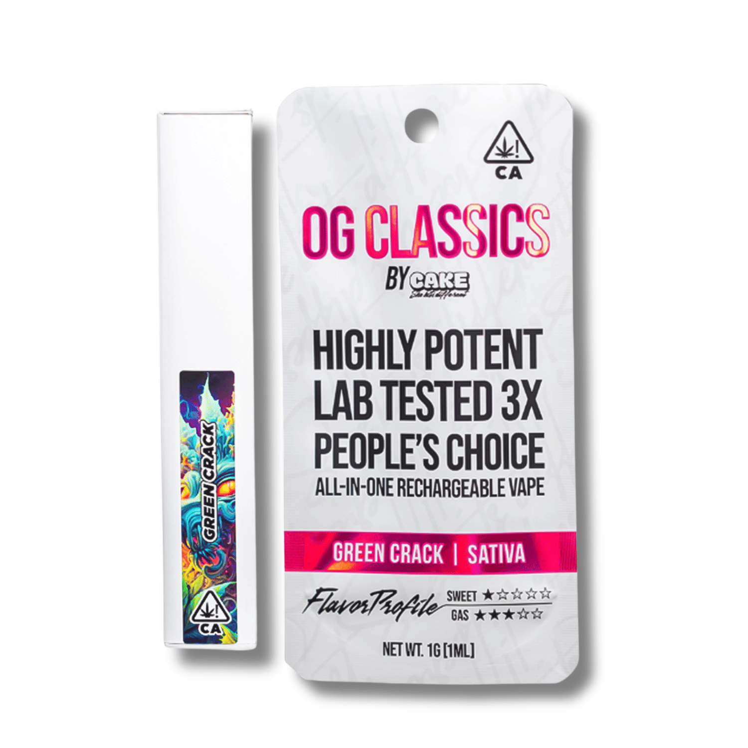 Green Crack 'Classics' 1g AIO - Cake -  - $18 - Vapes