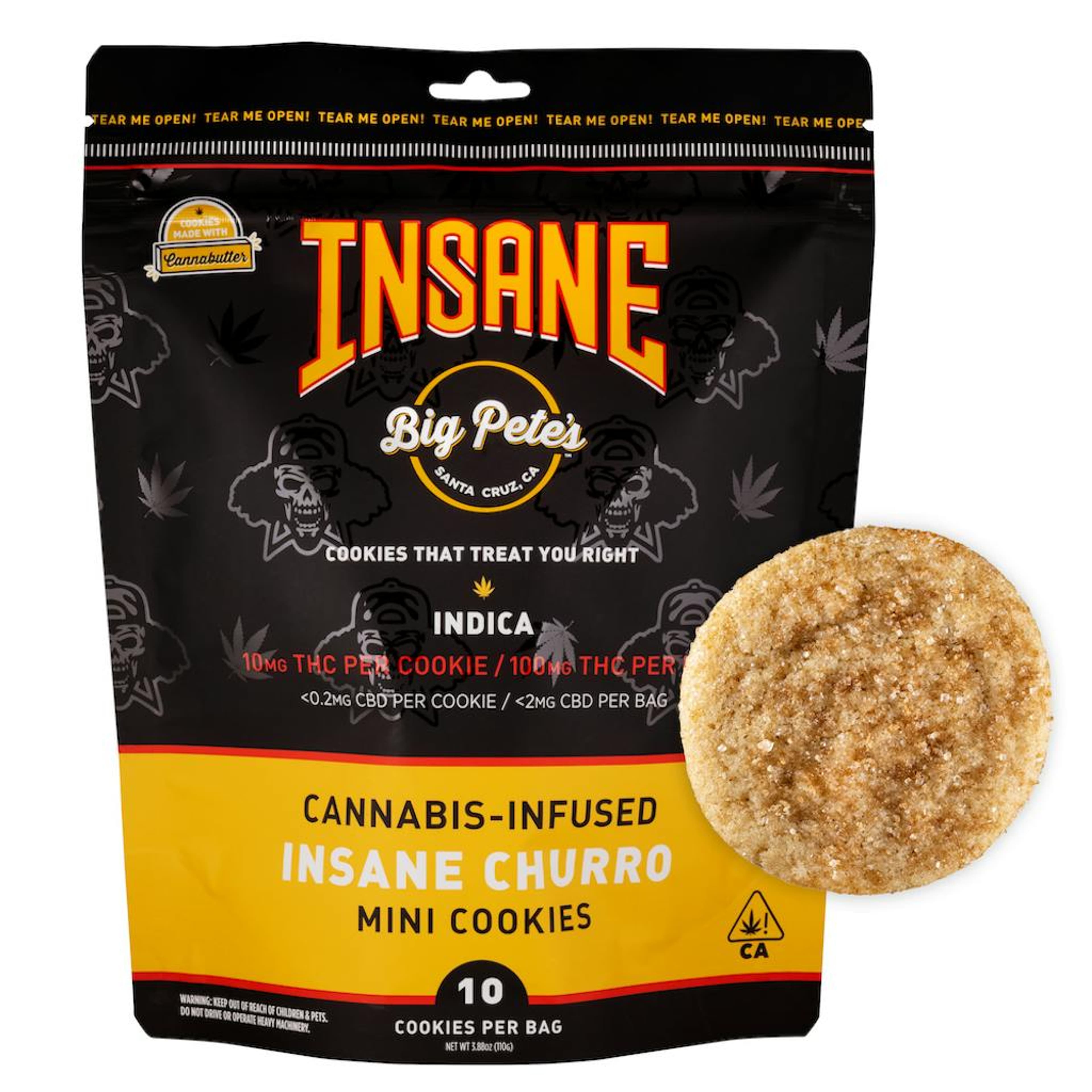 Insane Churro - 100mg - Big Pete's - 100mg 10 Pack Indica - $19 - Edibles