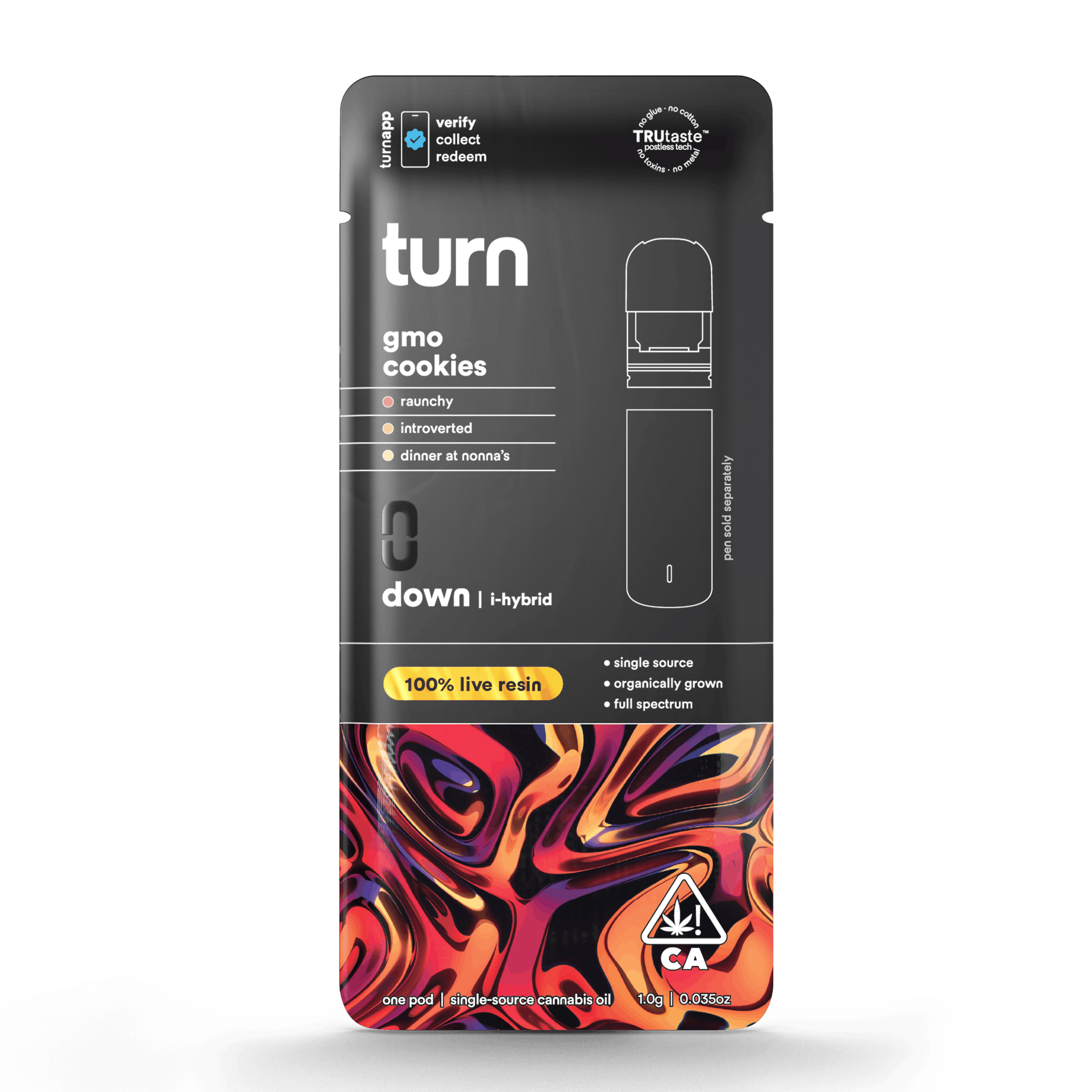GMO Cookies 1g Live Resin Pod - turn - - $39 - Vape Pod