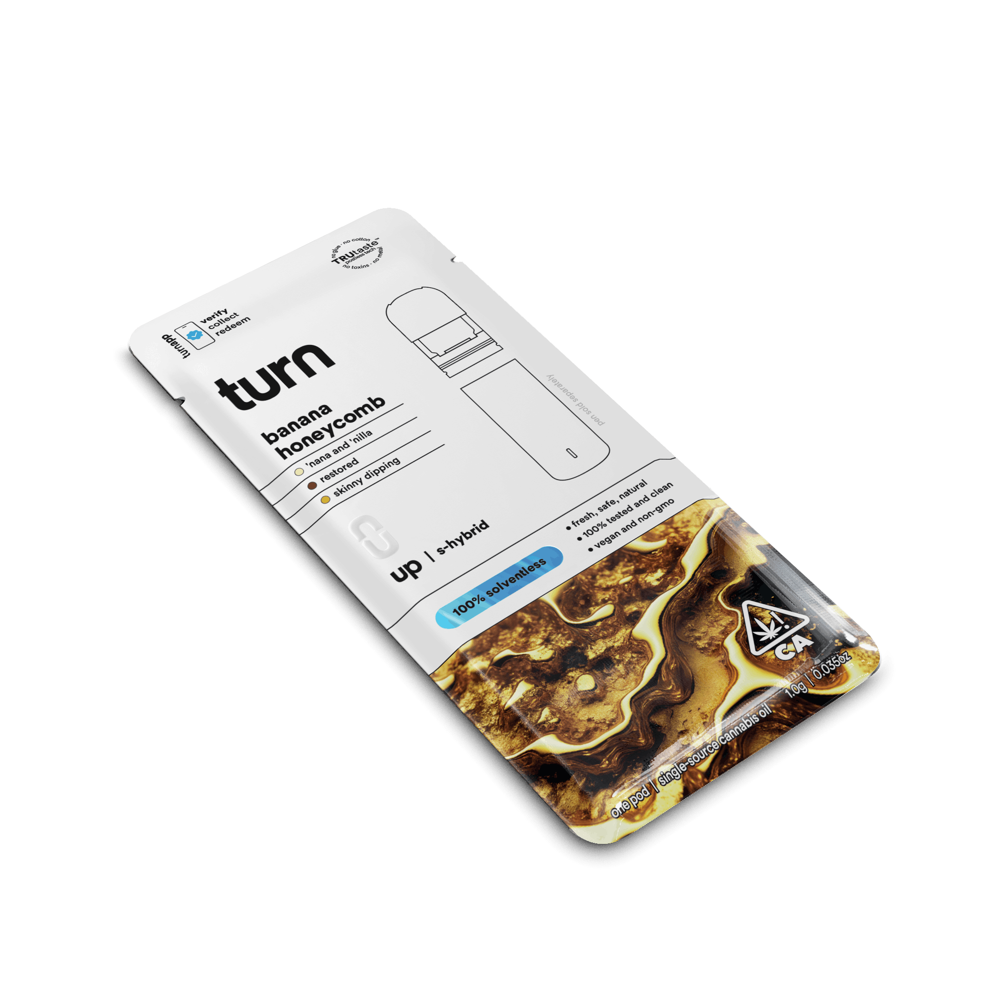 Banana Honeycomb .5g Solventless Pod - turn -  - $35 - Vape Pod