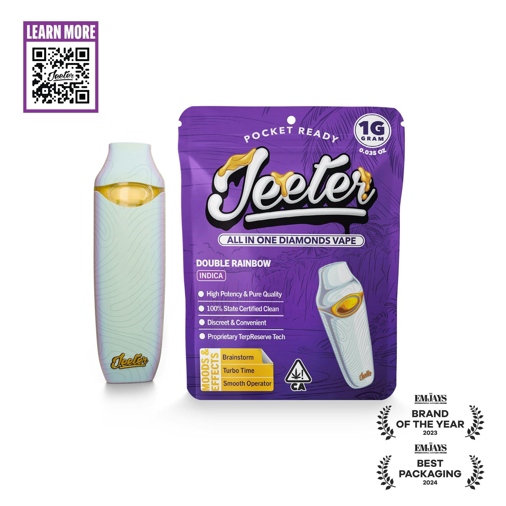 Jeeter | 1g - Double Rainbow - AIO - Indica - Jeeter -  - $30 - All-In-Ones
