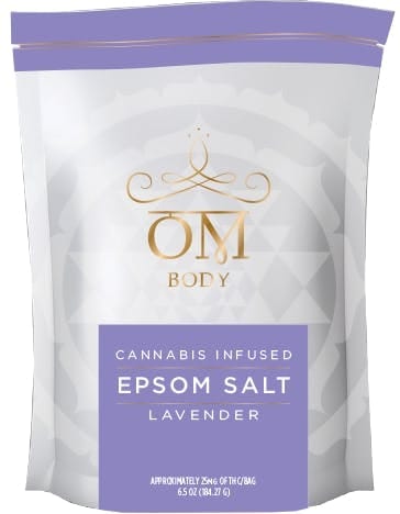 Lavender Epsom Salt, 1:1 - OM EDIBLES -  - $17 - Topicals
