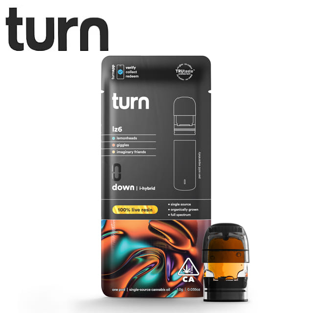 Turn - LZ6 - Live Resin Pod - 1g - Turn - LR Pod - $35.99 - Turn Pods - Buy any 2 PODs and get a Battery for $1 (Limit One Per Customer)