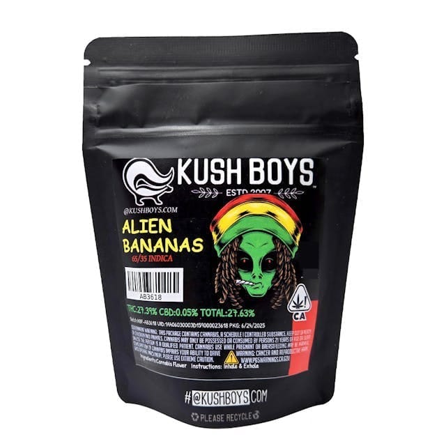 Alien Bananas - 14g - Kush Boys - 14g - Indica Dom - $50 - Flower (Half Ounces)