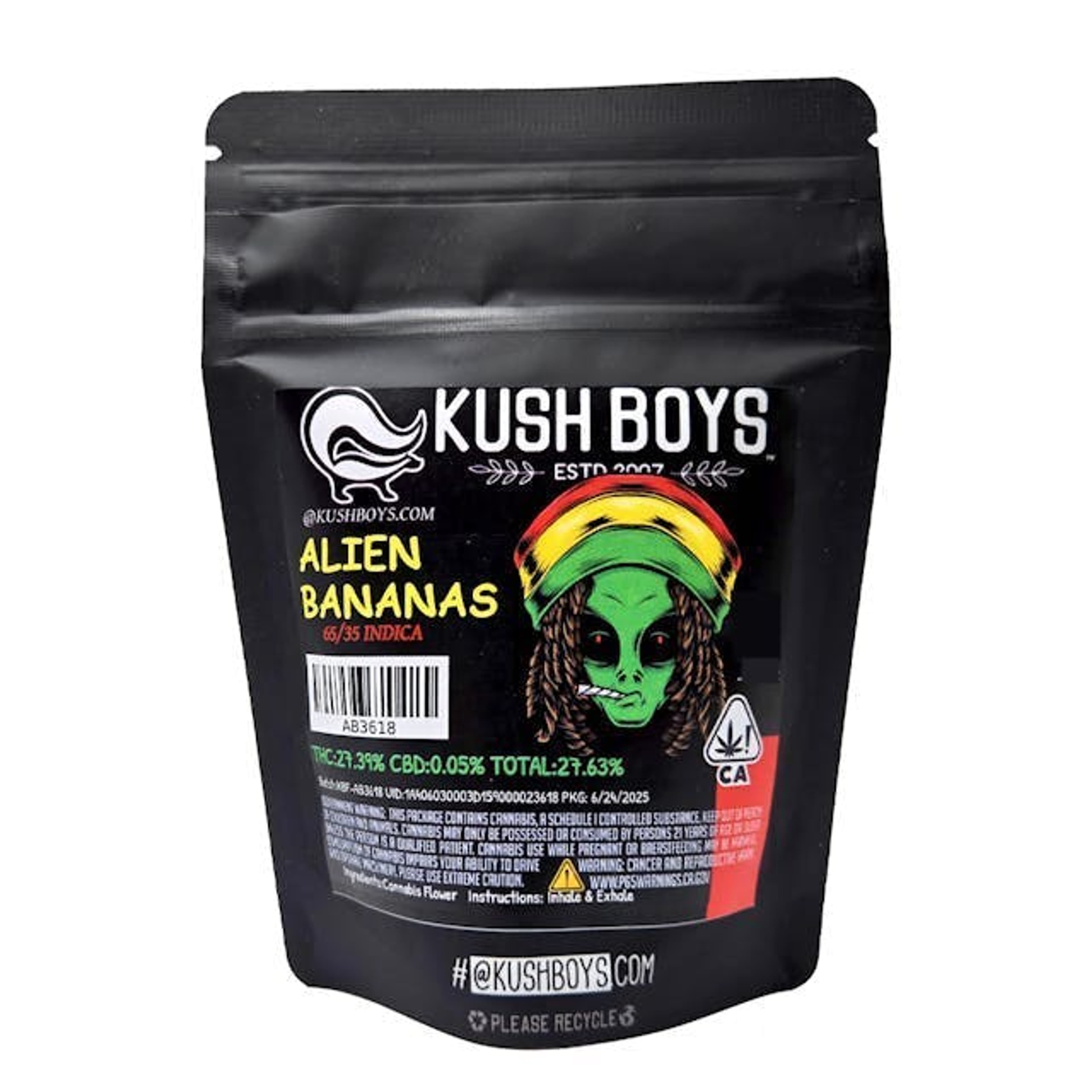 Alien Bananas - 14g - Kush Boys - 14g - Indica Dom - $50 - Flower (Half Ounces)