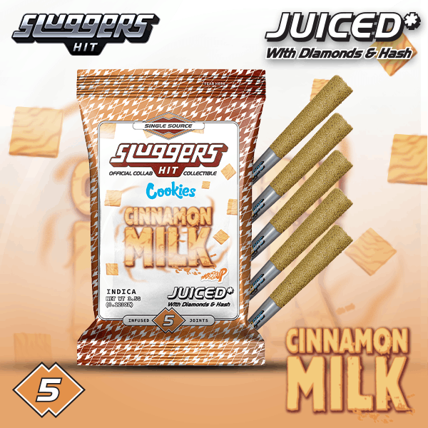 SLUGGERS - Cinnamon Milk (I) - 5 x 0.7g Infused Prerolls - 3.5g - Sluggers - 5pk PR - $50 - Prerolls