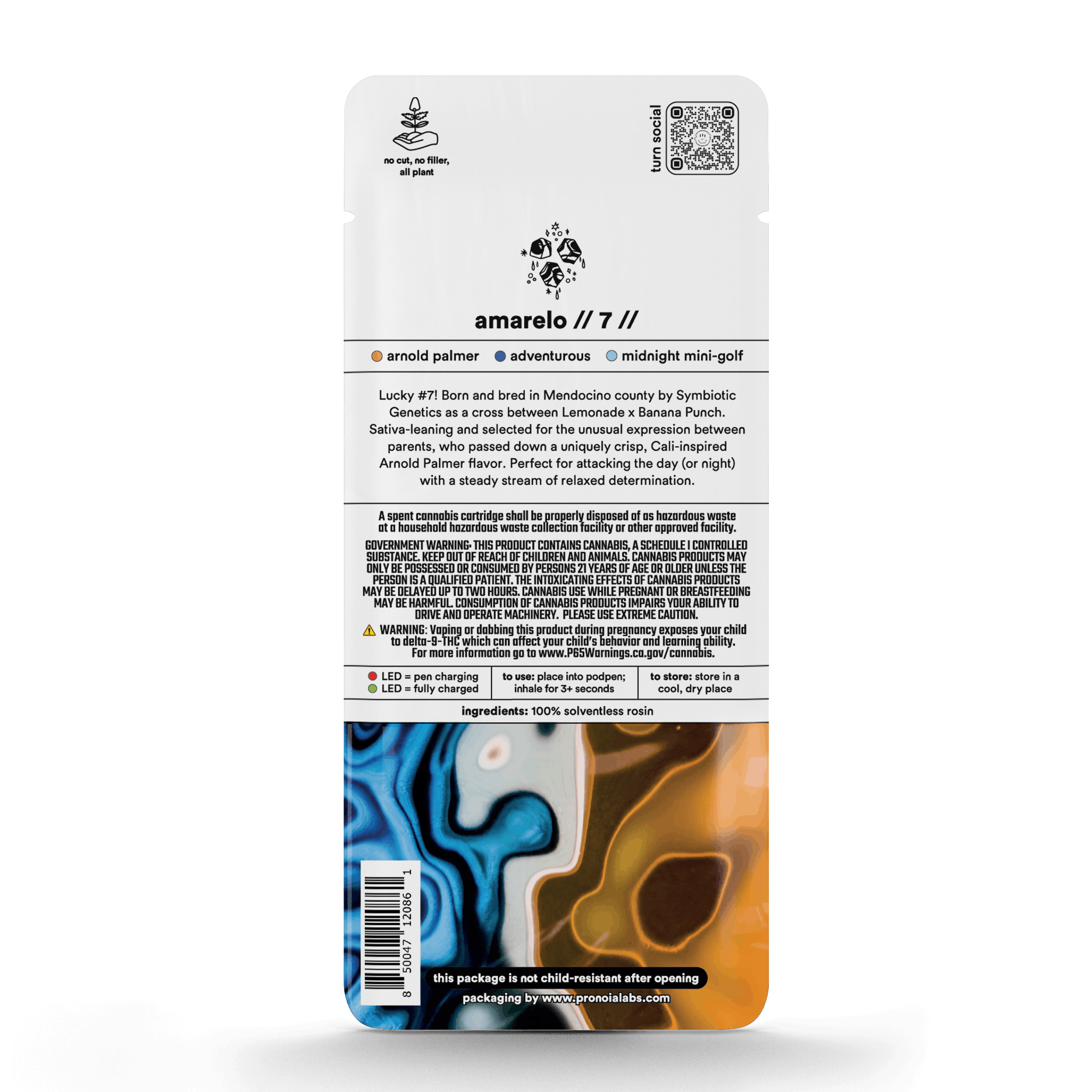 Amarelo #7 'Turn Up' .5g Solventless Pod - Turn -  - $32 - Vapes