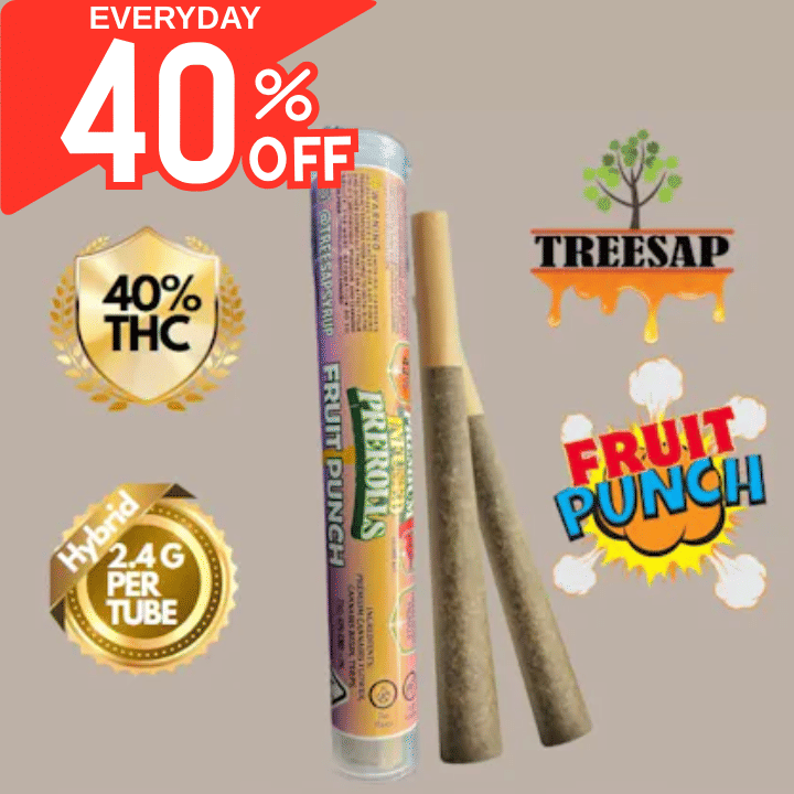 Treesap | 1.2gx2pk - Fruit Punch - Infused Pre-Rolls - Treesap -  - $14.75 - Pre-Rolls