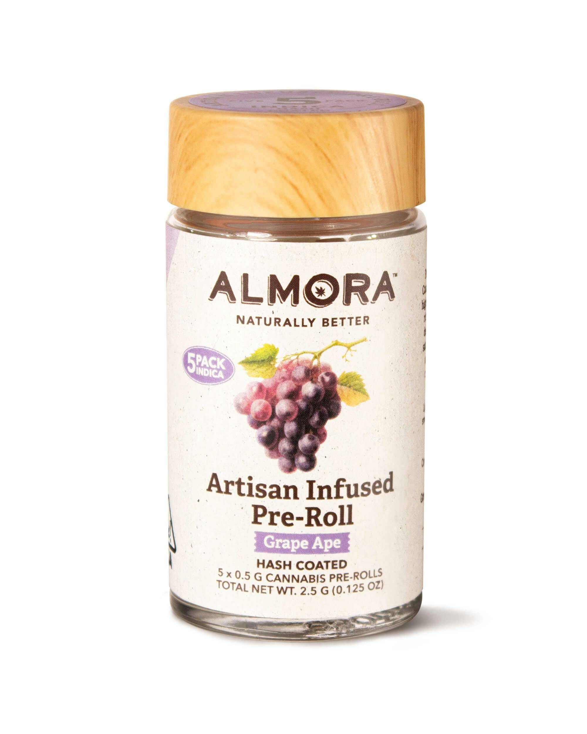 Grape Ape - Artisan Infused Pre Roll 5 Pack | 0.5g - Almora -  - $32.50 - Flowers