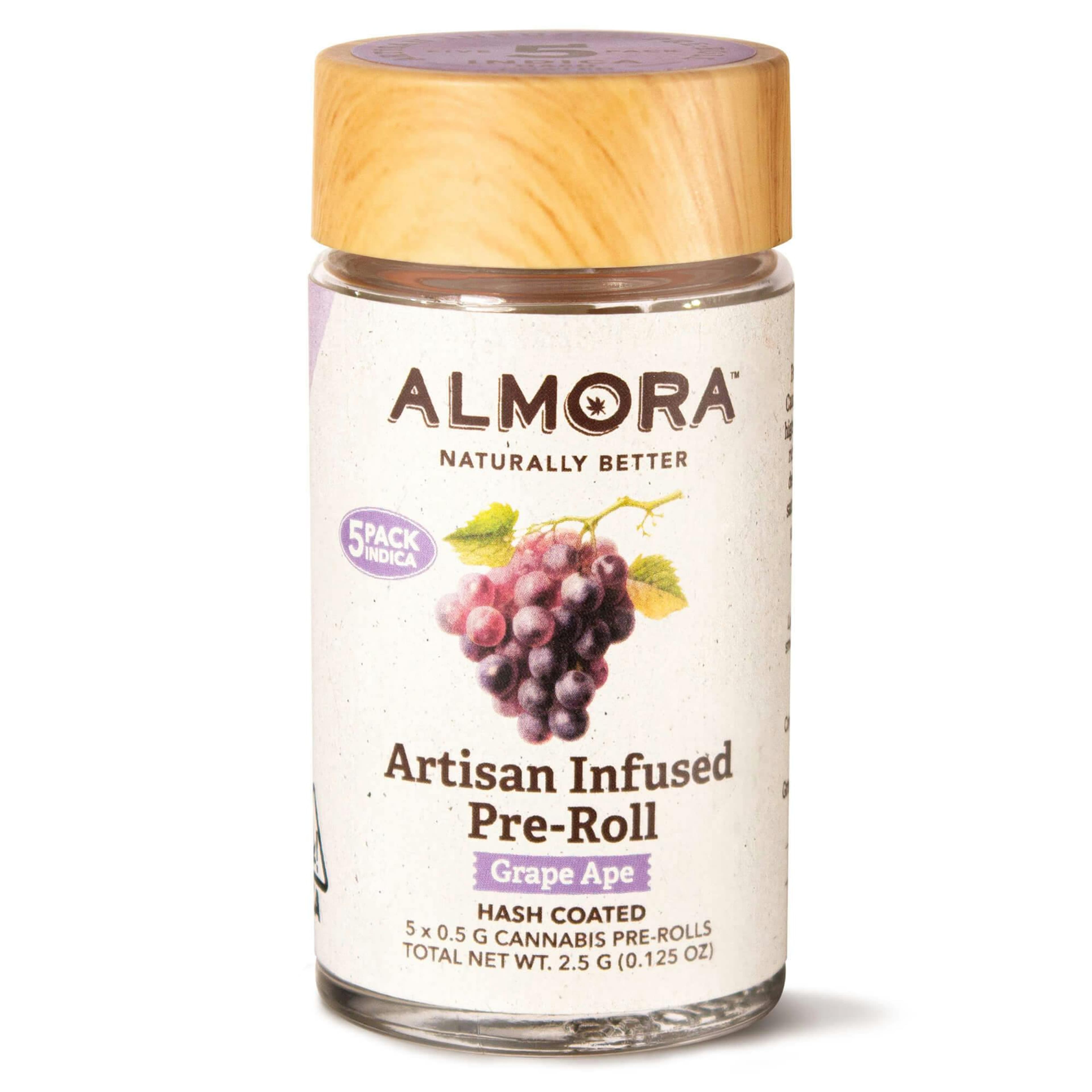 Grape Ape - Artisan Infused Pre Roll 5 Pack | 0.5g - Almora - - $32.50 - Flowers