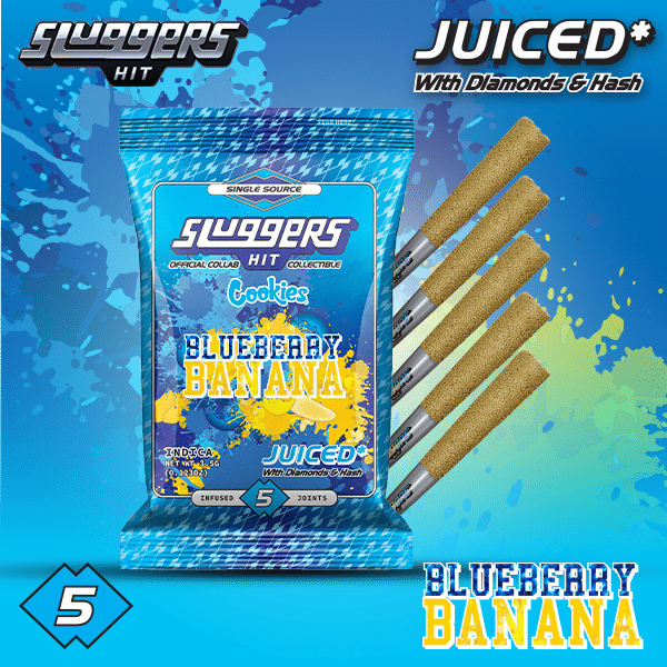 Blueberry Banana Infused Preroll - 0.7g 5pk - sluggers -  - $45 - Pre-Rolls