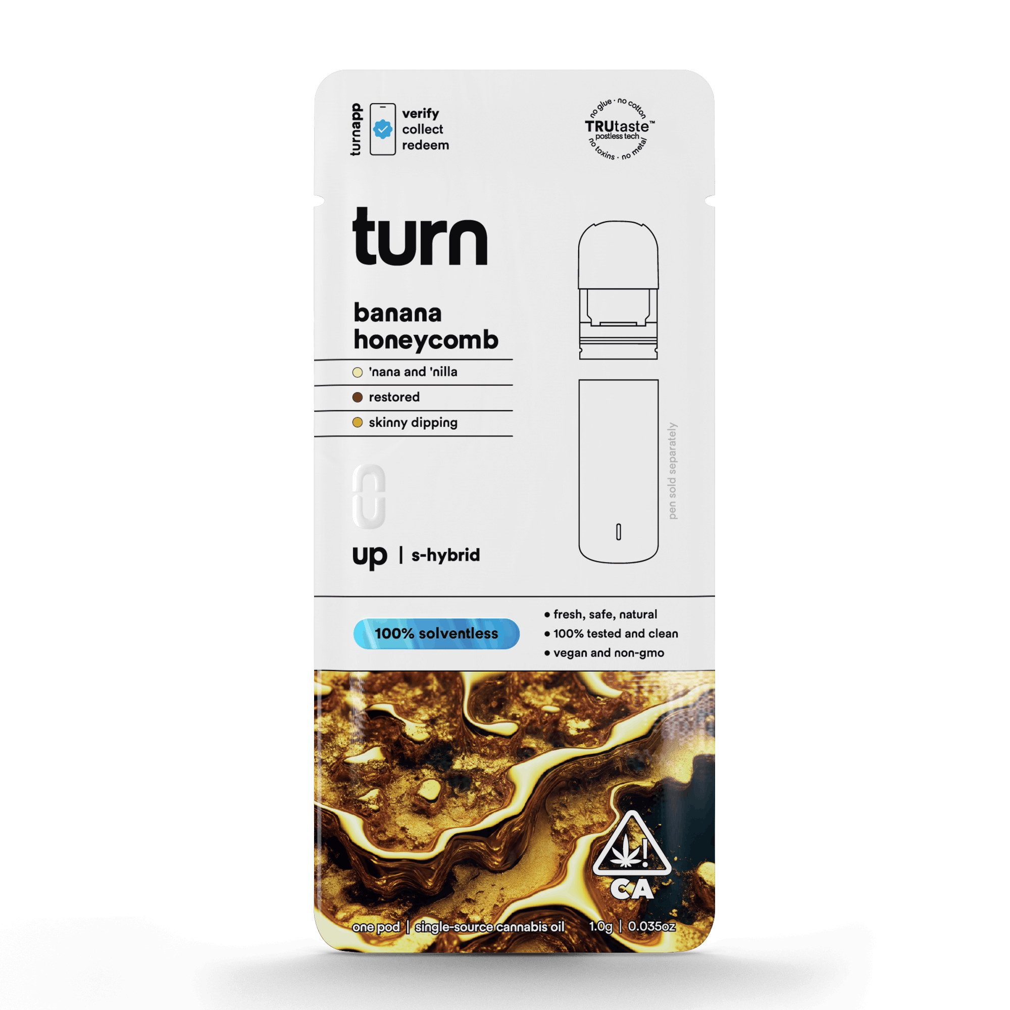 Banana Honeycomb .5g Solventless Pod - turn -  - $35 - Vape Pod