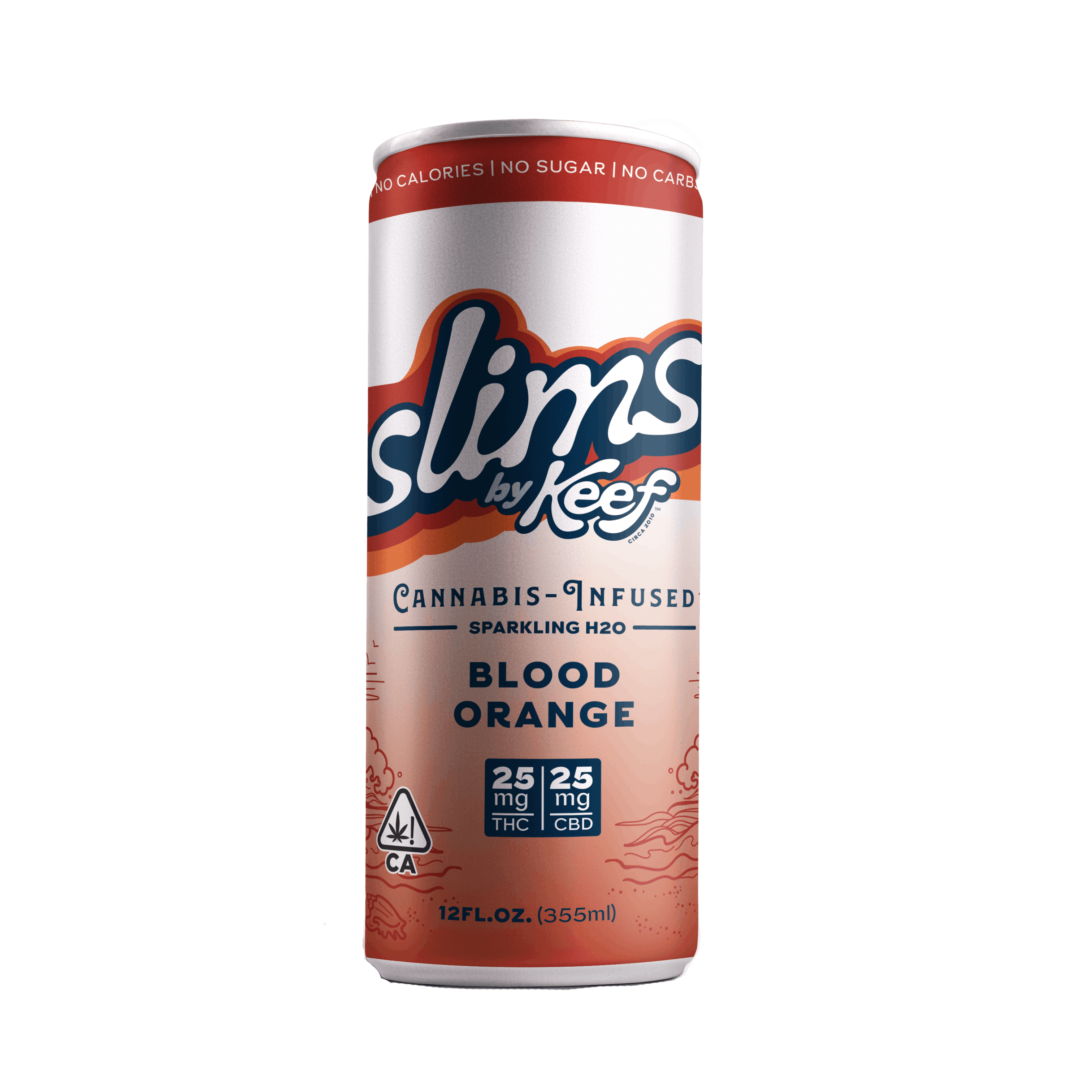 Slims | 1:1 Blood Orange THC25mg: CBD25mg -12oz - Keef Brands -  - $9.50 - Beverages/Drinks