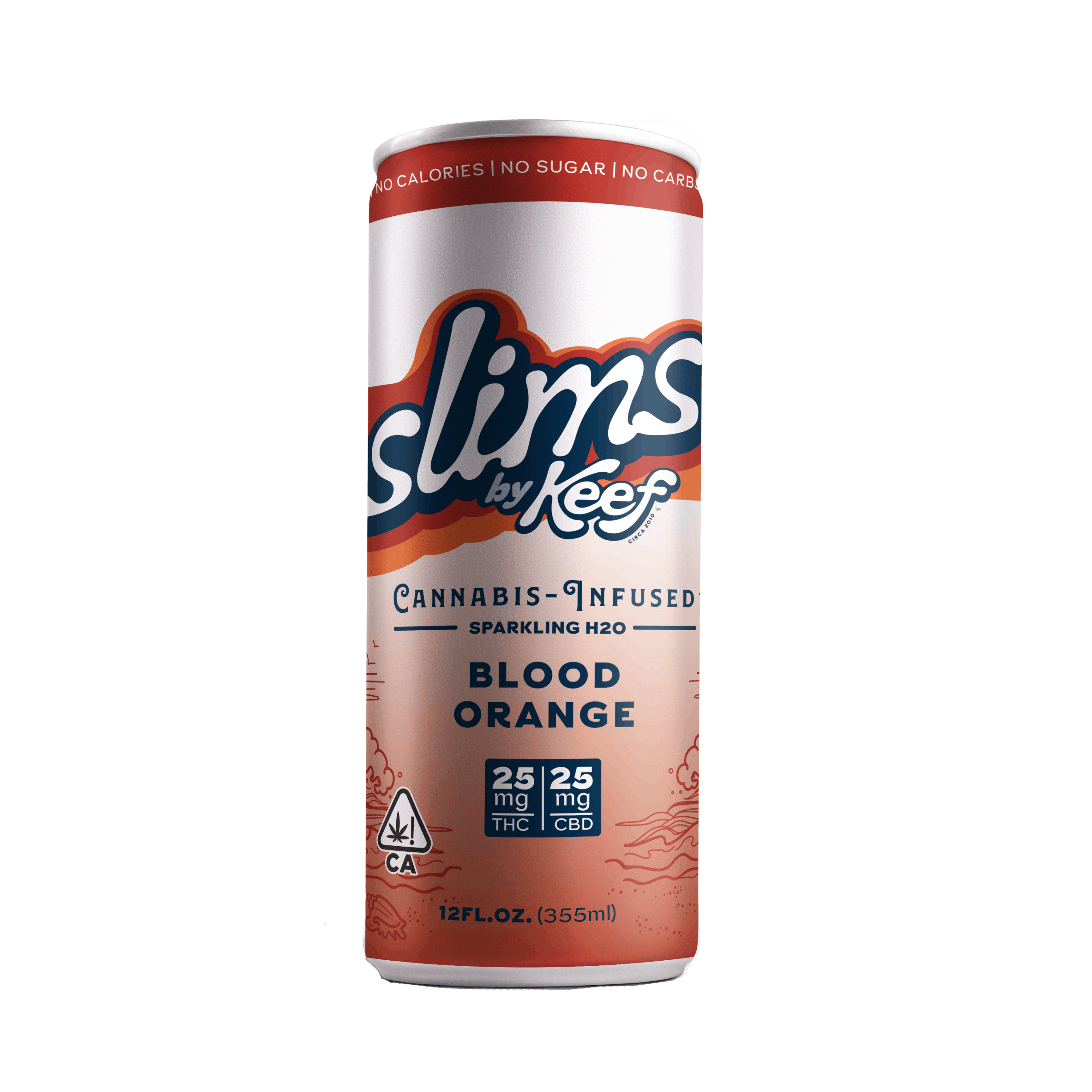 Slims | 1:1 Blood Orange THC25mg: CBD25mg -12oz - Keef Brands - - $9.50 - Beverages/Drinks