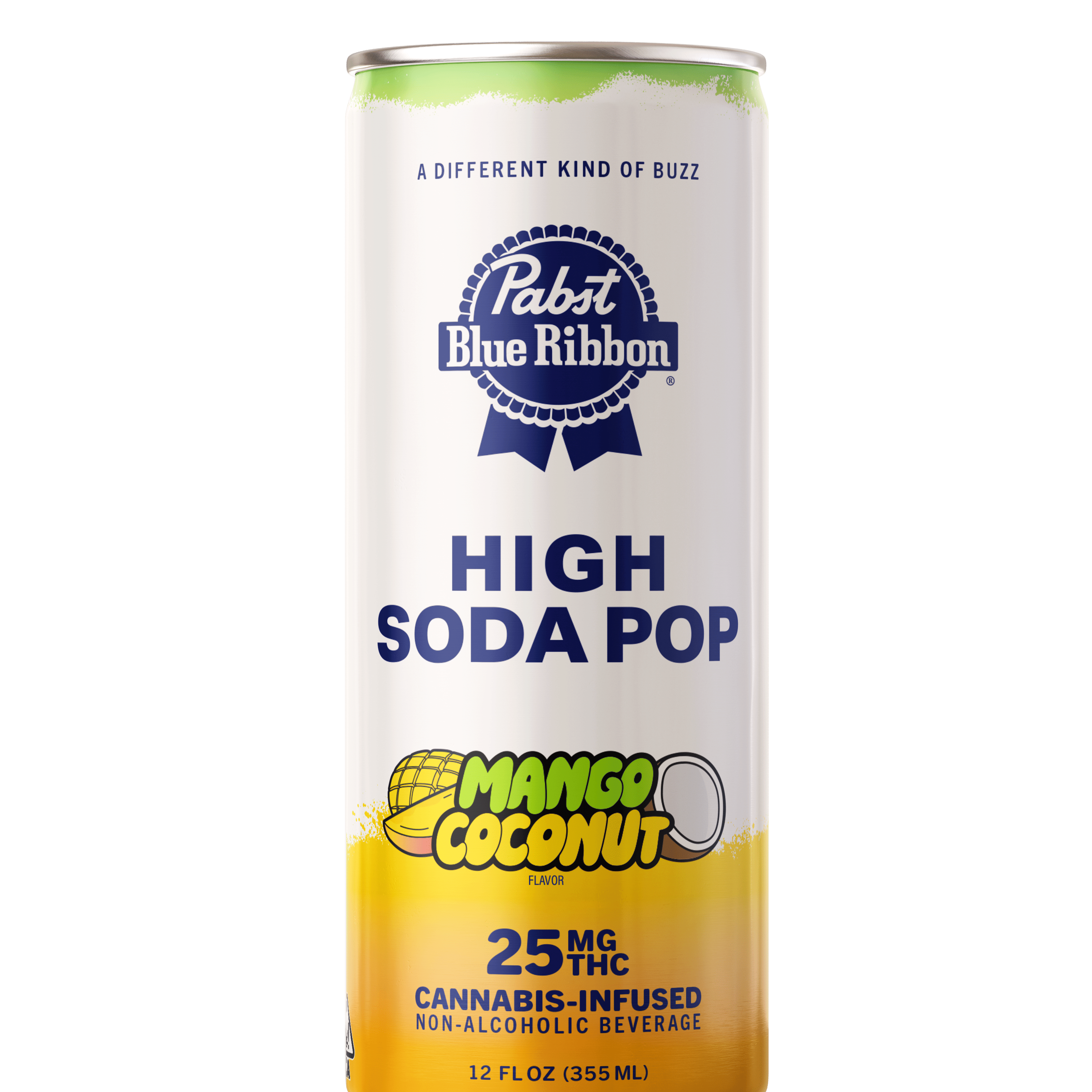 PBR Infused High Soda Mango Coconut 25mg Single Can - Pabst - - $7 - Edibles