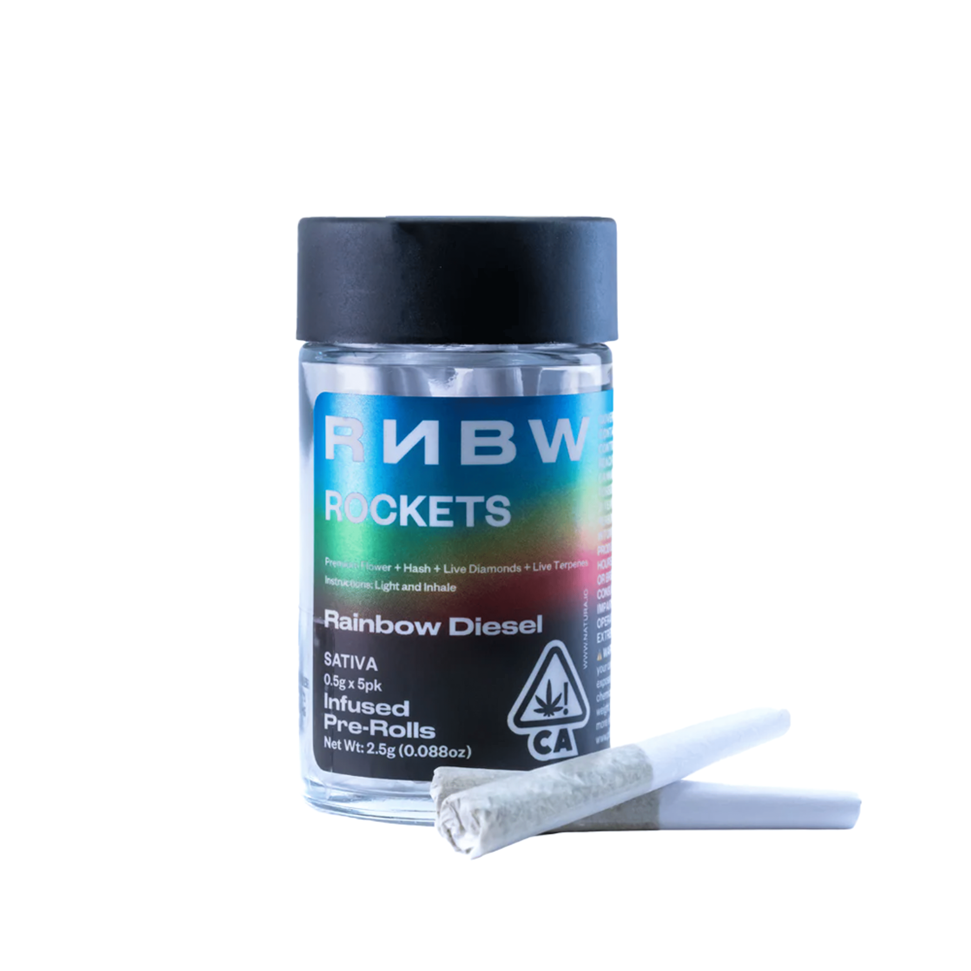 Rainbow Diesel Infused Pre-Rolls (5Pk) (2.5G) - Rnbw - (5Pk) (2.5G) - $30 - Preroll