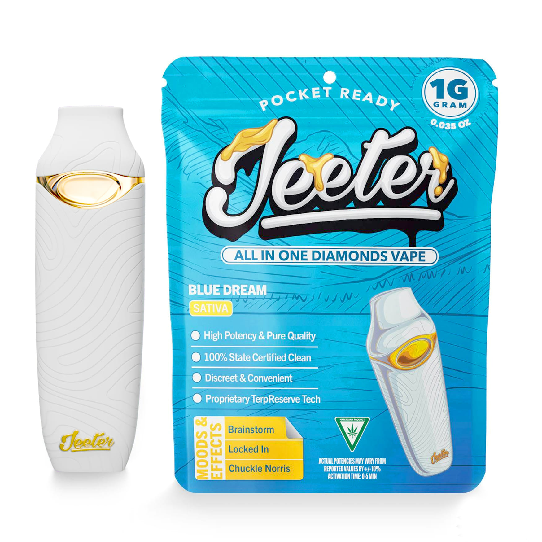 Blue Dream (S) - Liquid Diamonds AIO 1g - Jeeter - Blue Dream (S) - $31 - Cartridges