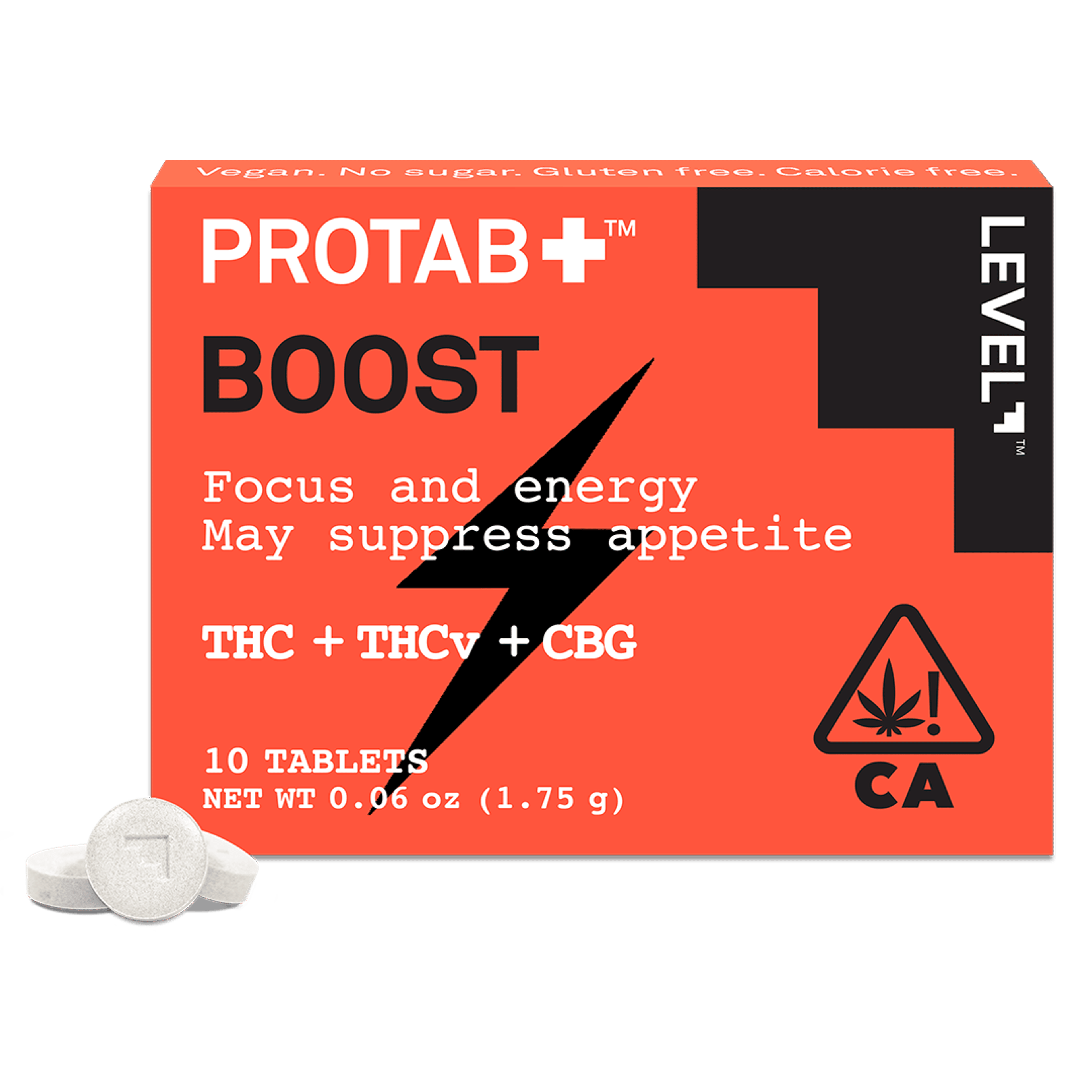 Protab+: Boost THC+CBG+THCV 250mg - Level - - $32 - Capsules/Tablets