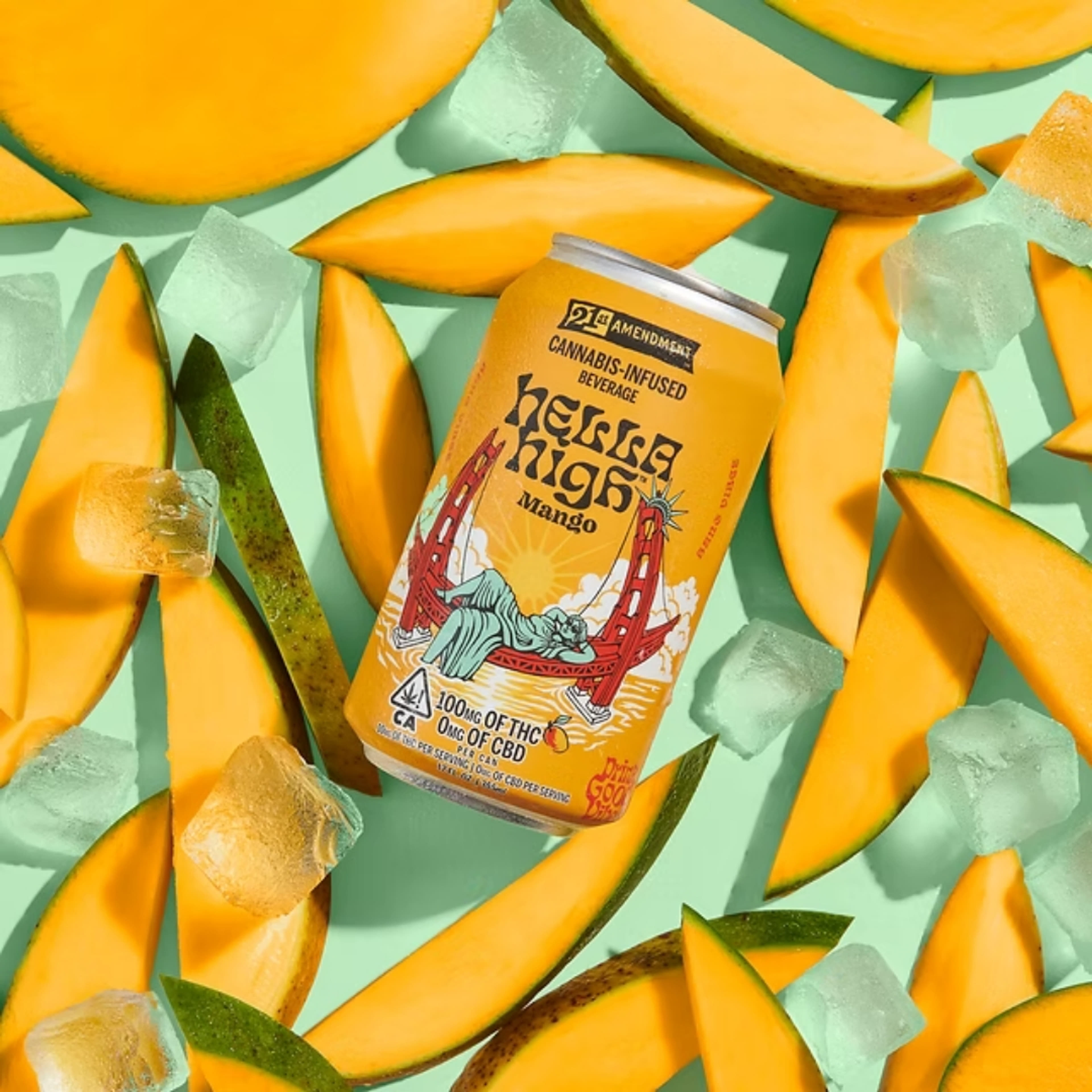 Hella High - Mango - 12 fl oz - 100mg - 21st Amendment - Mango Soda - $7.99 - Beverages