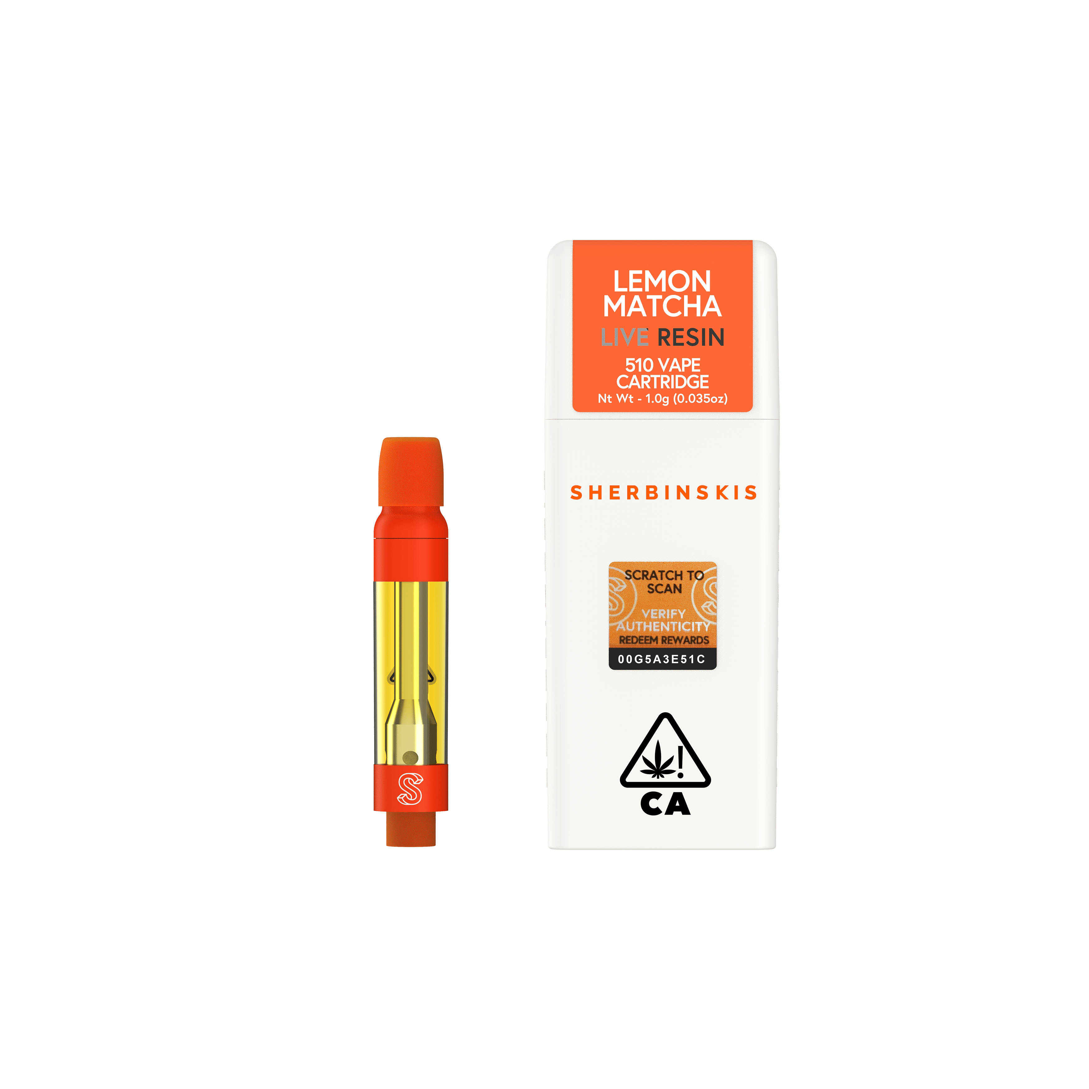 Tangie Sherbert 510 Live Resin Cart | 1g | - Sherbinskis -  - $24 - Vapes