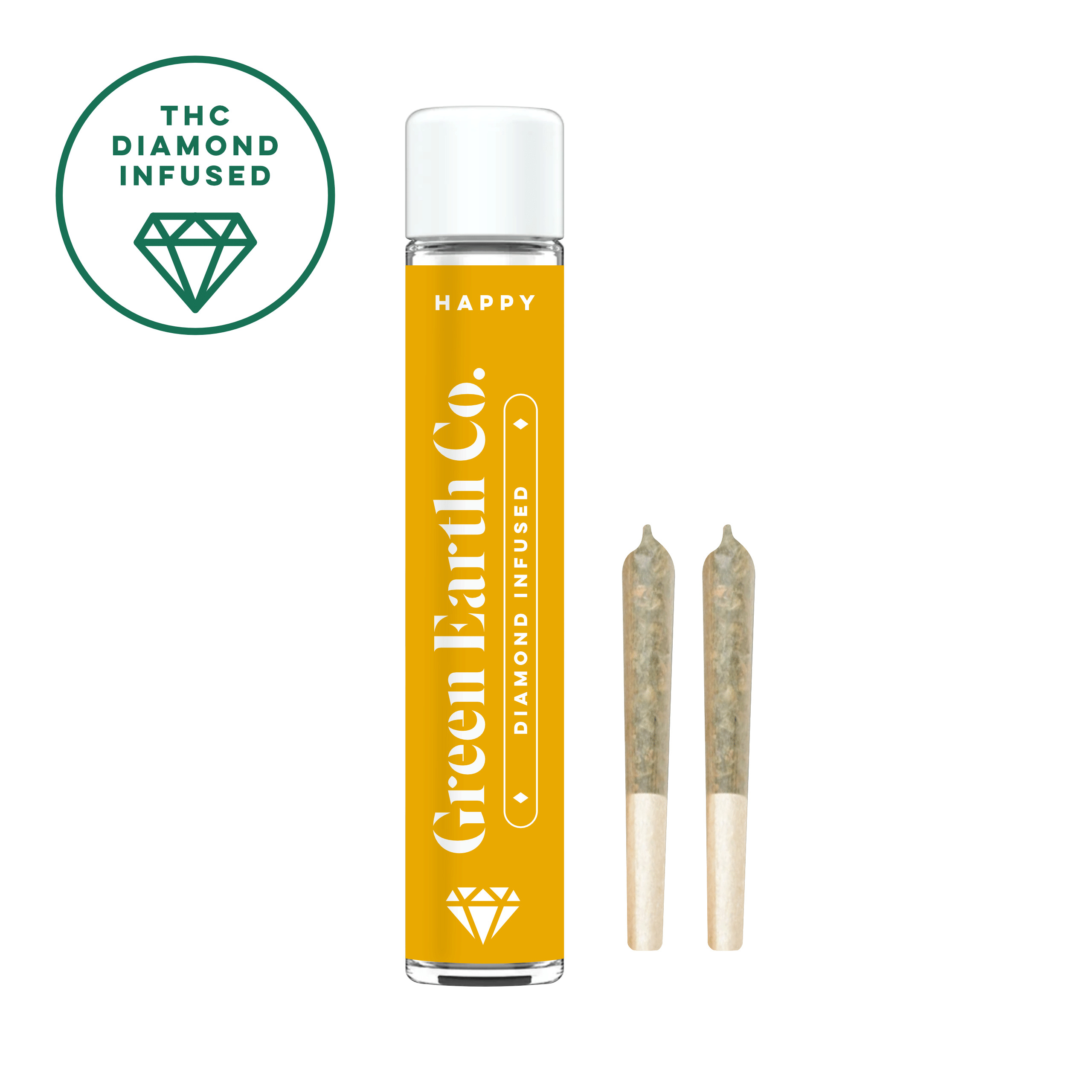 Carambola | Diamond Infused Earth Tube Pre Roll 2pk (0.5g x 2) - 1g - Green Earth Co. -  - $15 - Infused Pre-Rolls
