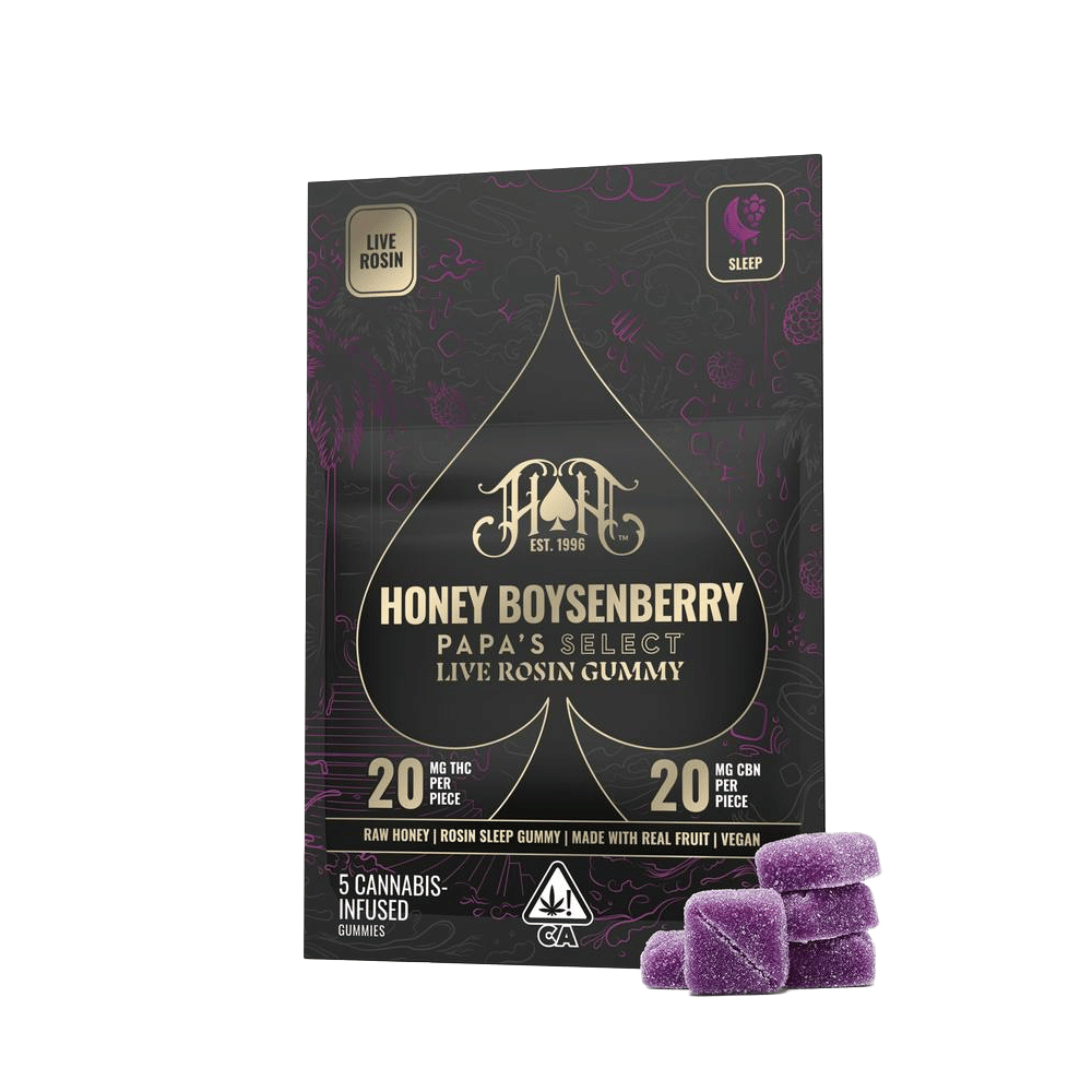 Honey Boysenberry Live Rosin Gummies (100Mg) (5Pk) - Heavy Hitters - null - $22 - Edible
