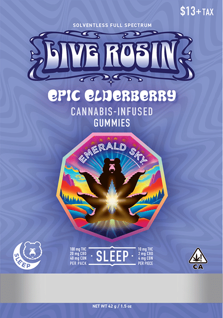 Epic Elderberry | 10:2:4 | Live Rosin Gummies 100mg