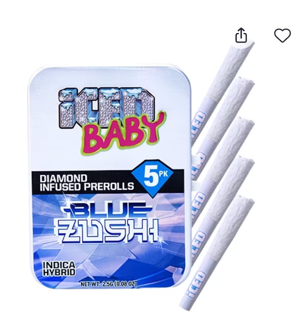 ICED - Infused Preroll - 0.5g 5pk - Blue Zushi -  - $50 - Pre-Rolls