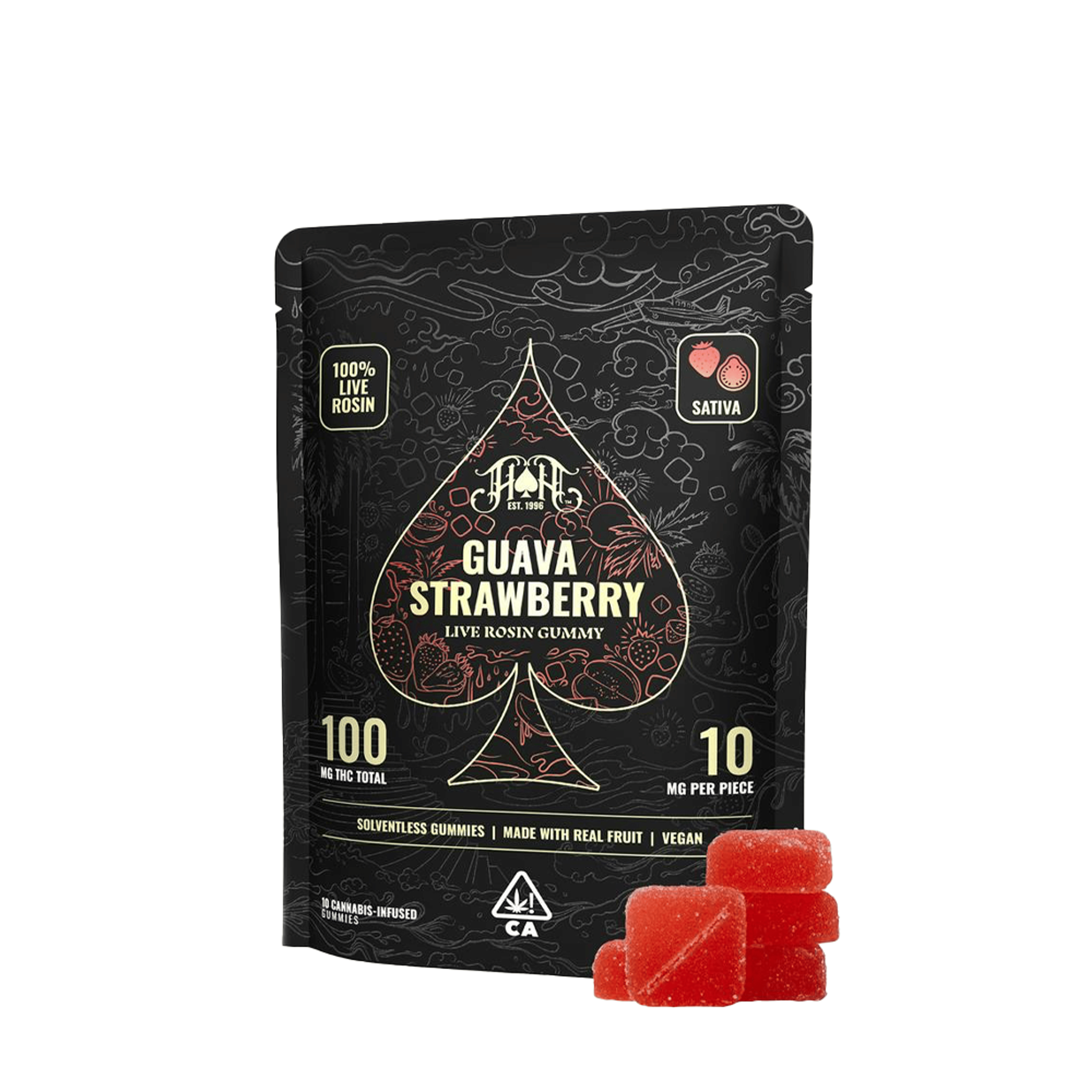Guava Strawberry Live Rosin Gummies (100Mg) (5PK) - Heavy Hitters - null - $22 - Edible