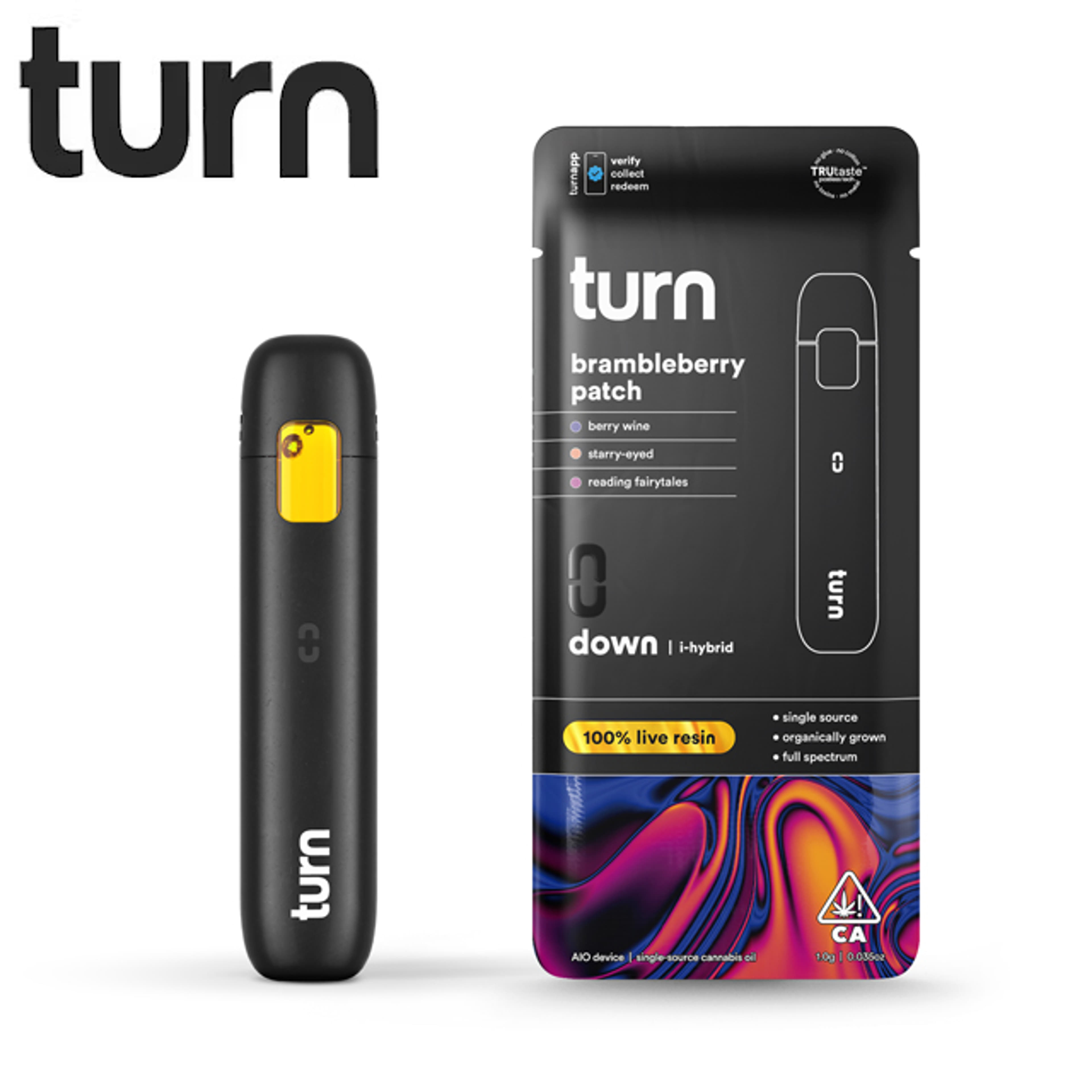 Turn AIO - Brambleberry Patch - Live Resin All In One Vape - 1g - Turn - LR AIO - $25.97 - Disposable Vape Pens (All In One)