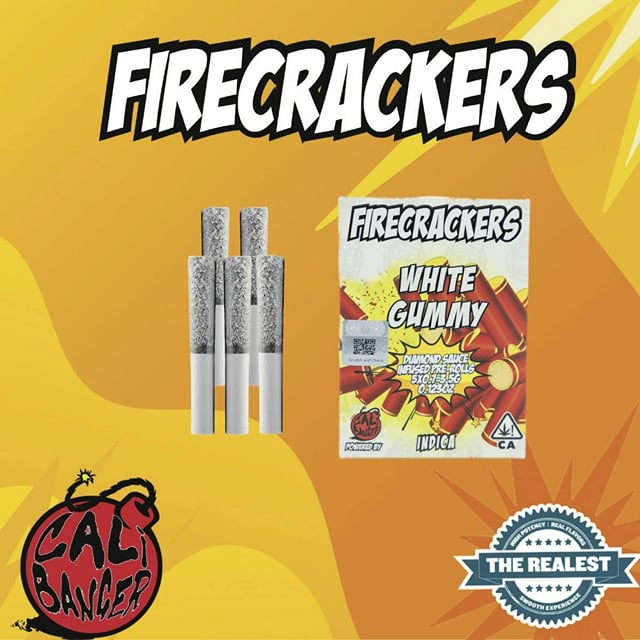 White Gummy | Firecracker | .7g x 5 Diamond Infused Pre-Roll Pack