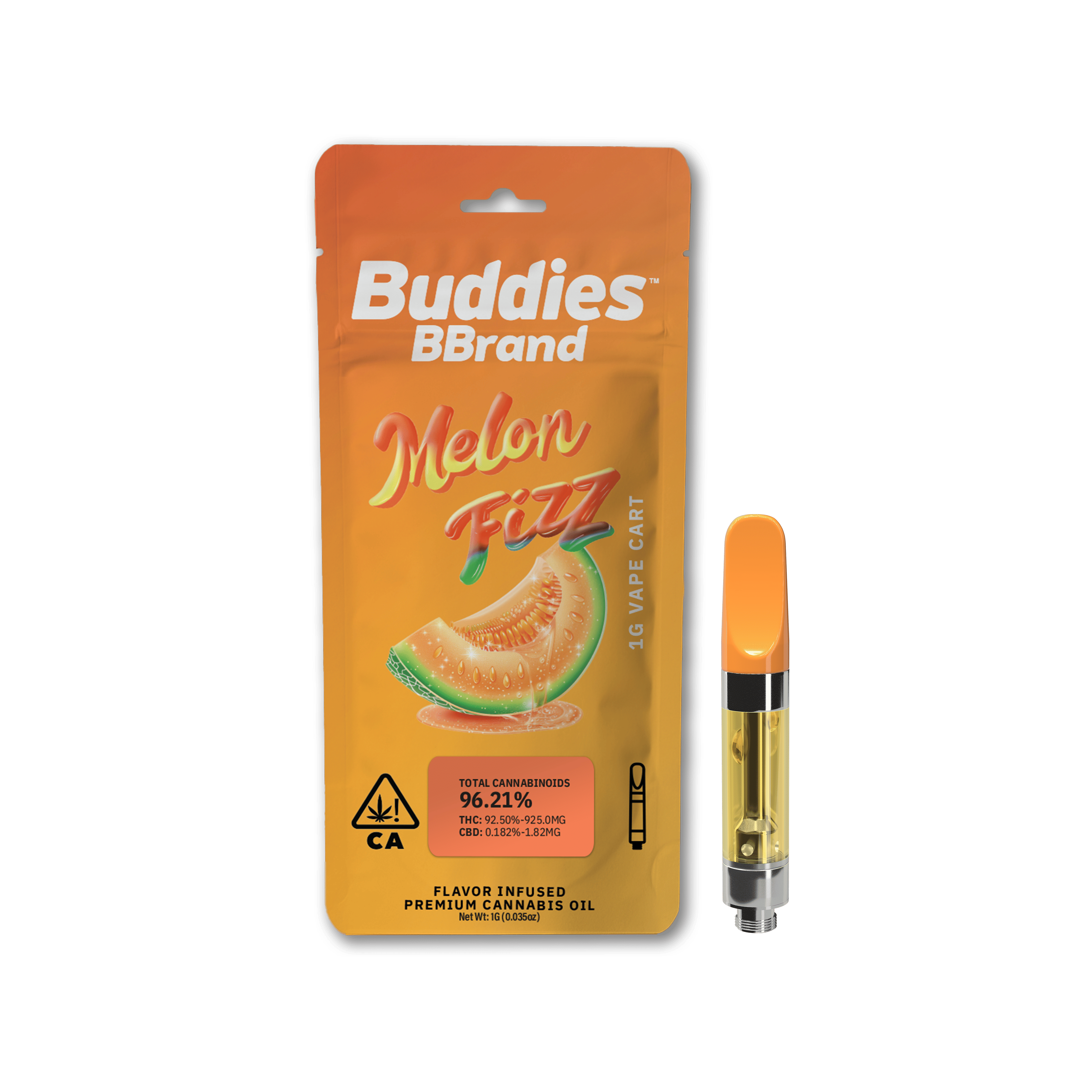 Melon Fizz 1g Vape - Buddies -  - $15.85 - Vapes