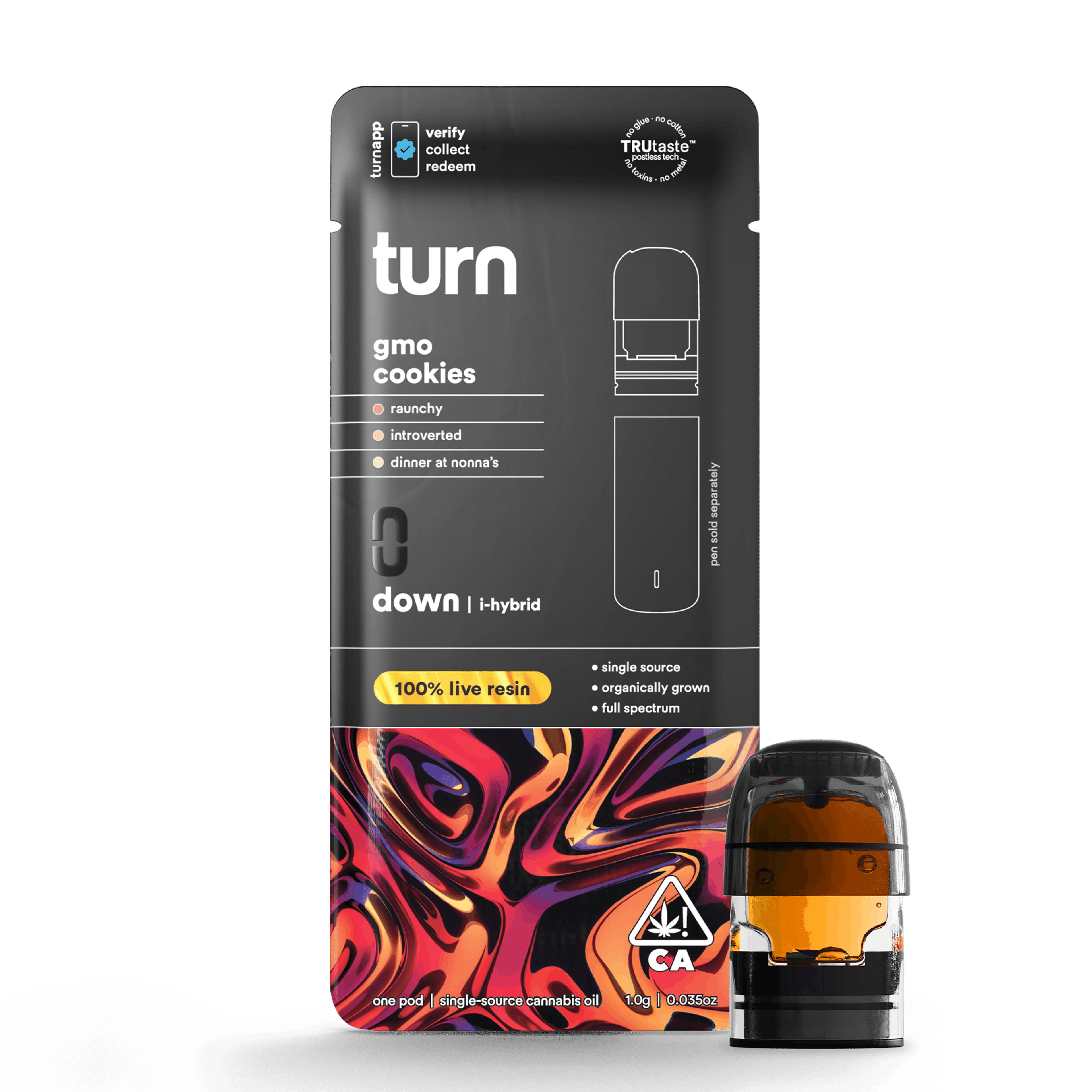 GMO Cookies 1g Live Resin Pod - turn - - $39 - Vape Pod