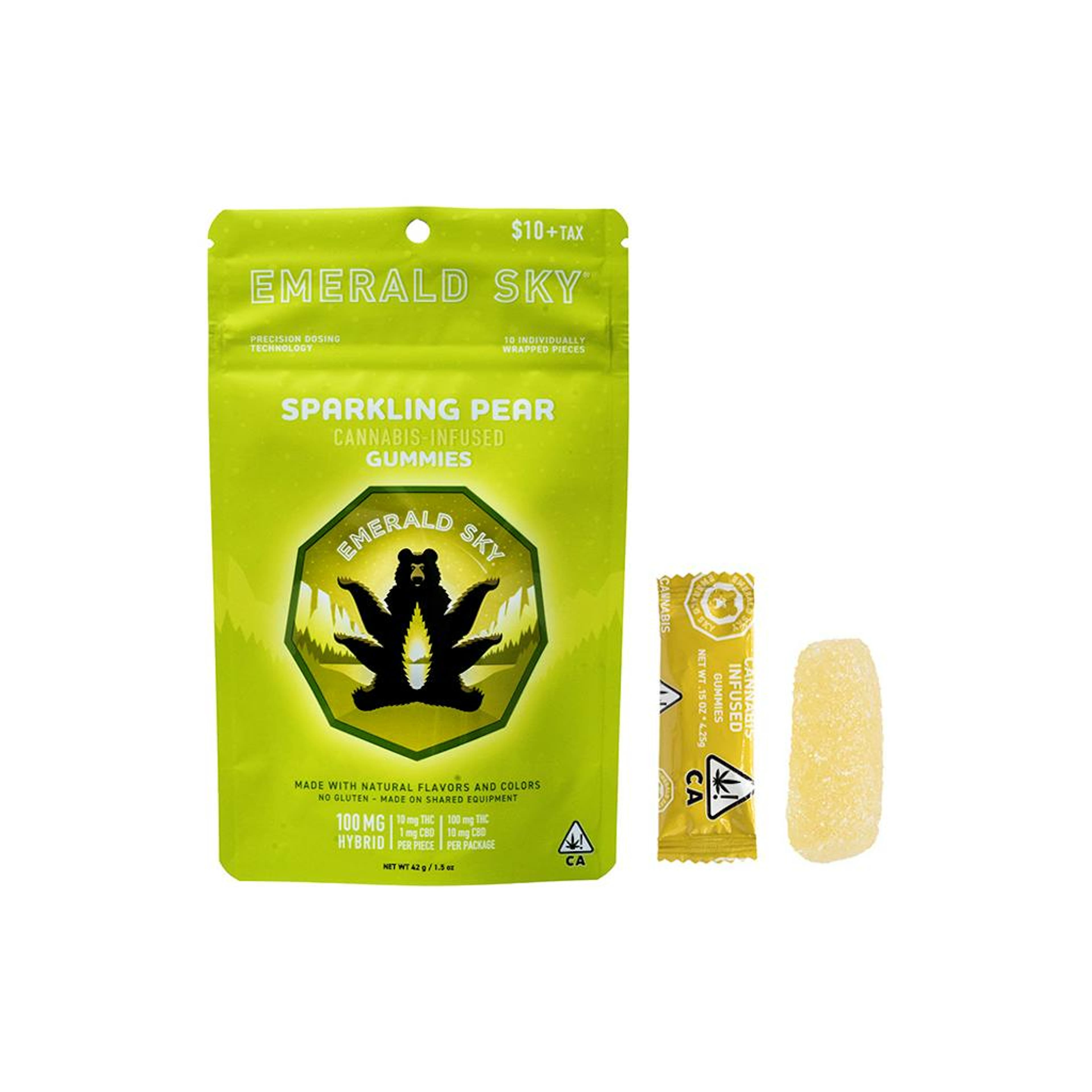 Sparkling Pear - 100mg Gummies - Emerald Sky - Gummy - Hybrid - $8 - Gummies