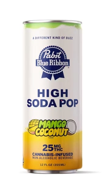 PABST Infused High Soda Mango Coconut 25mg Single Can