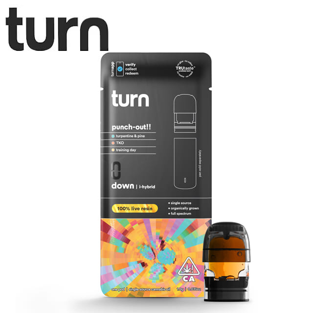 Turn - Punch-Out!! - Live Resin Pod - 1g - Turn - LR Pod - $35.99 - Turn Pods - Buy any 2 PODs and get a Battery for $1 (Limit One Per Customer)