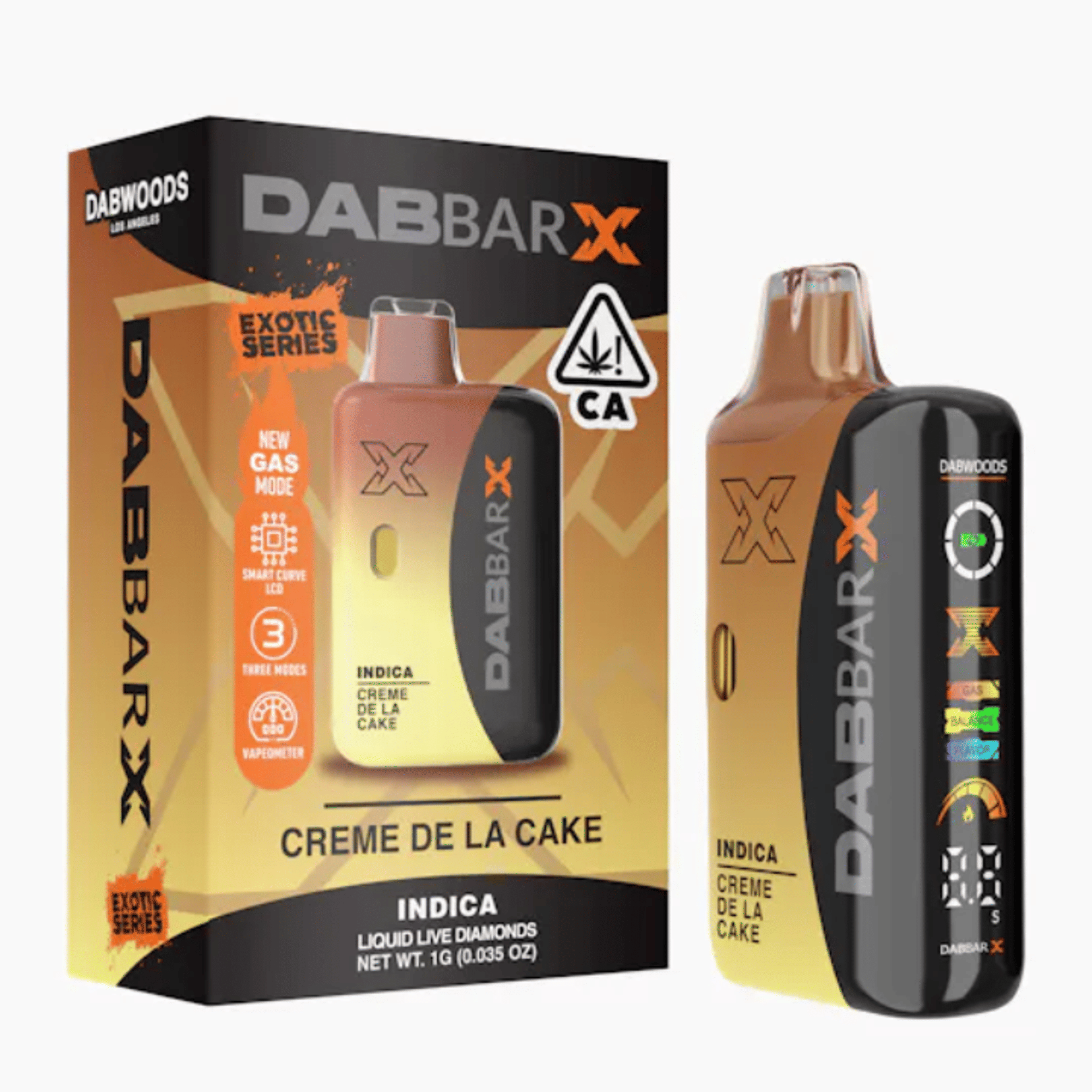 Dabwoods DABBAR X | 1g - CREME DE LA CAKE - Indica - Dabwoods - - $40 - All-In-Ones