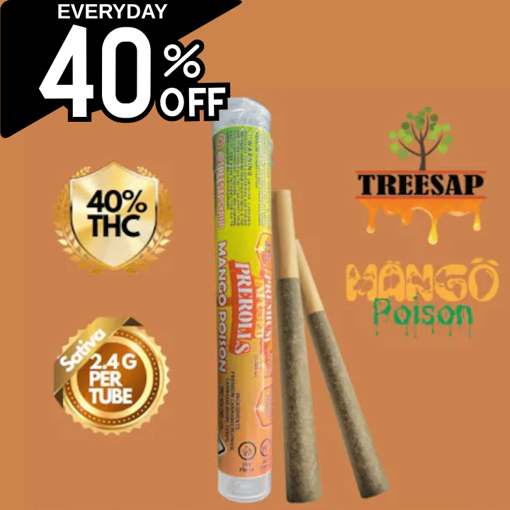 Treesap | 1.2gx2pk - Mango Poison - Infused Pre-Rolls - Treesap -  - $14.75 - Pre-Rolls