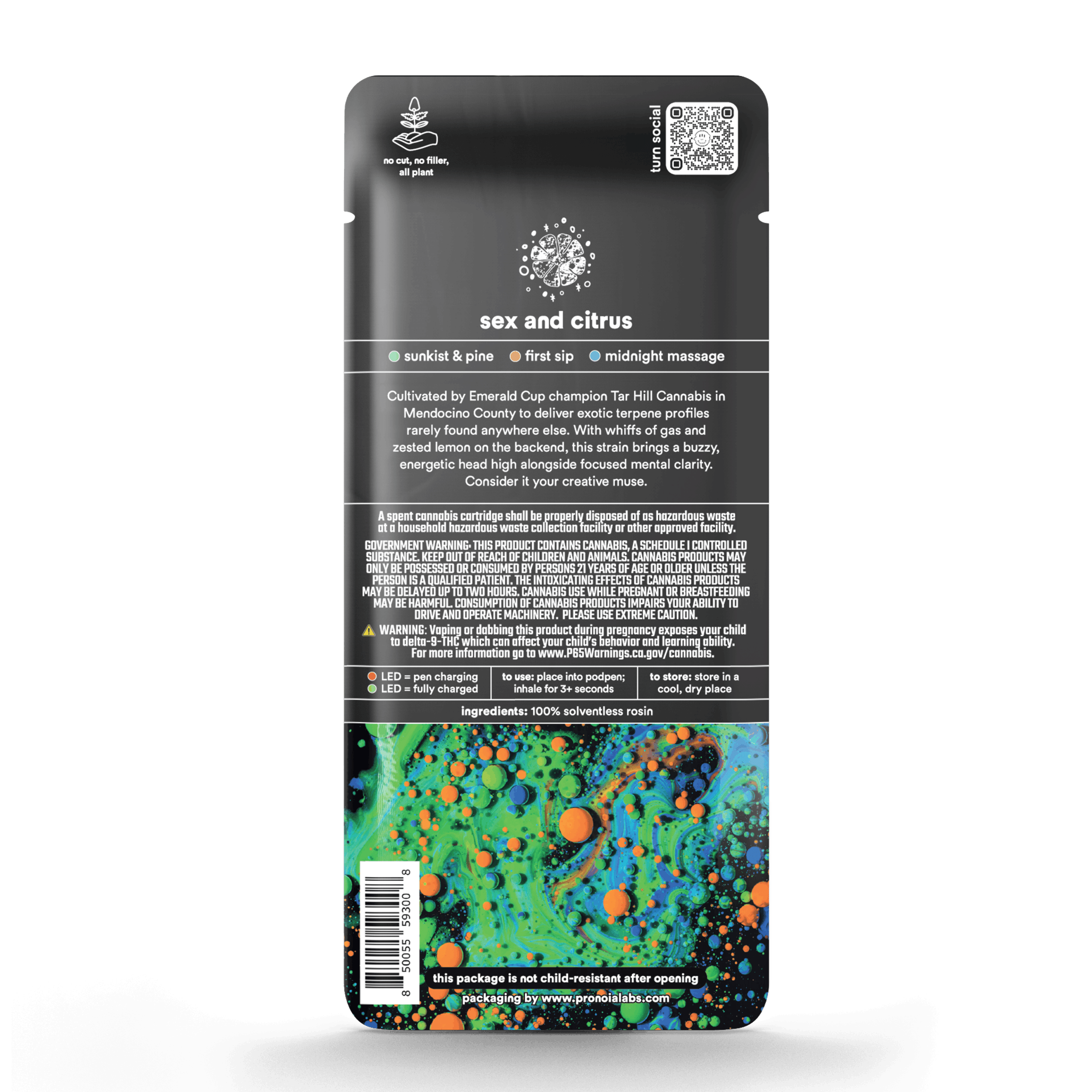 Sex and Citrus .5g Solventless Pod - turn - - $35 - Vape Pod