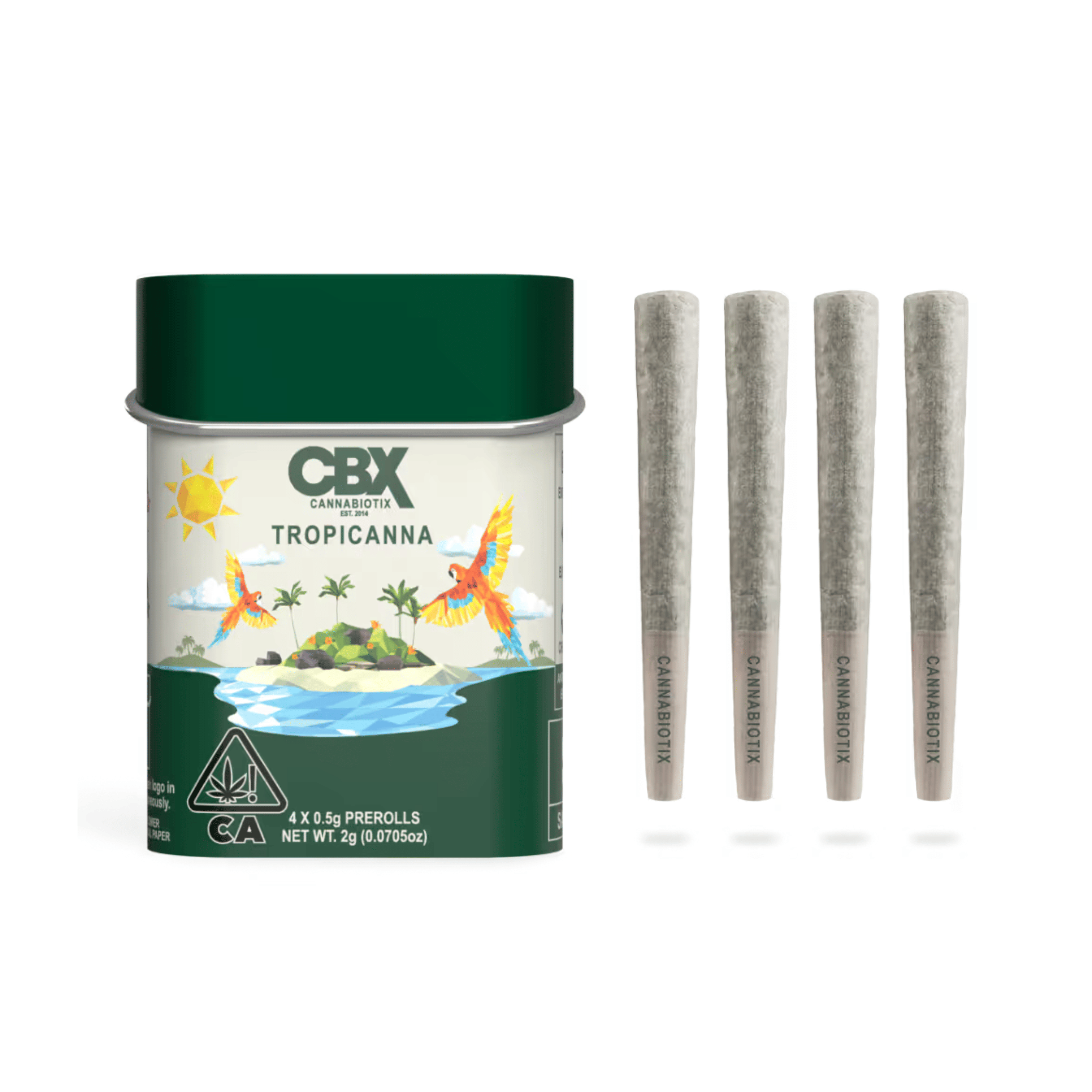 Tropicanna (S) Pre Roll 4 Pack - 2g - Cannabiotix (CBX) -  - $30 - Pre-Rolls