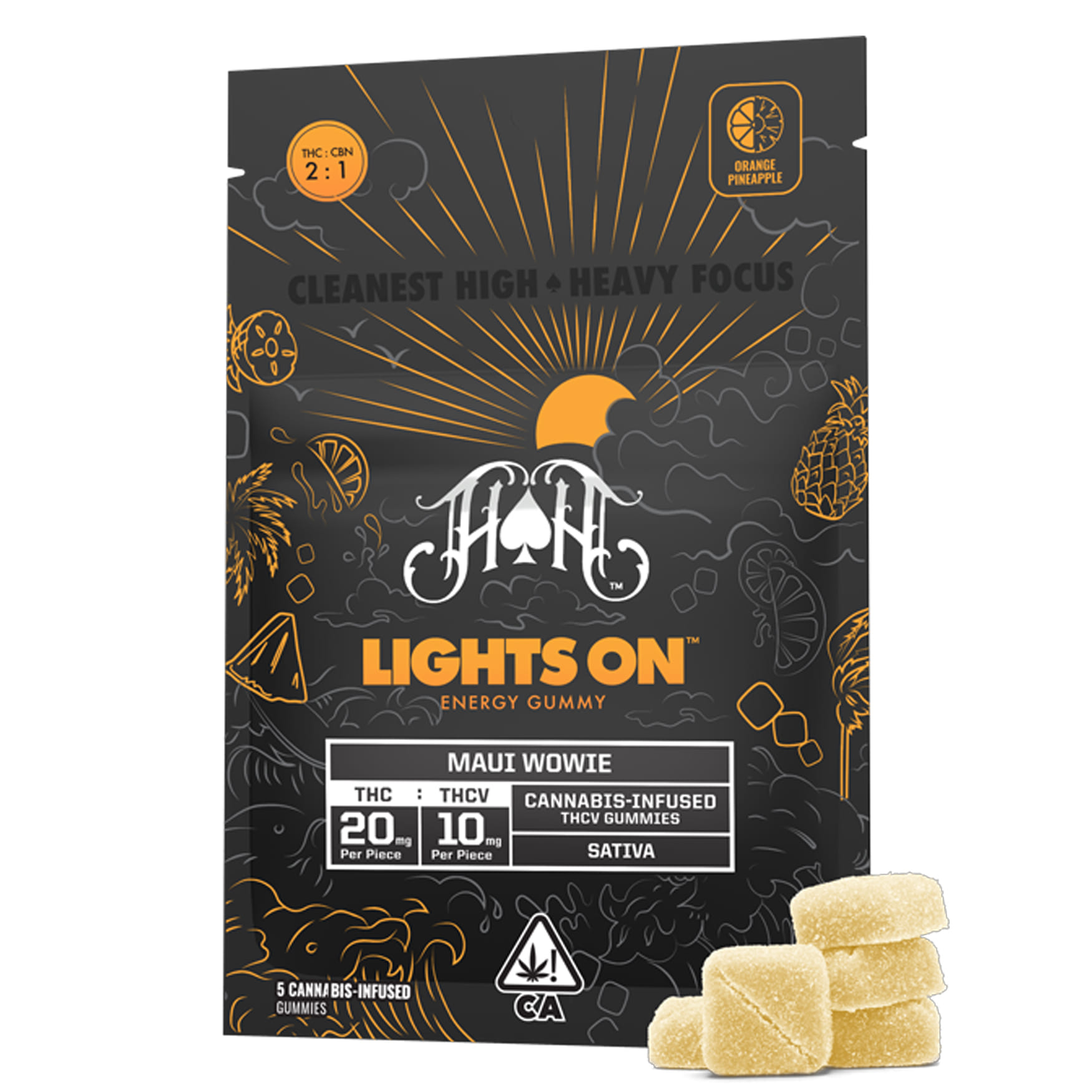 Orange Pineapple - THCV Gummies - Heavy Hitters - Orange Pineapple - THCV - $20.46 - Edibles