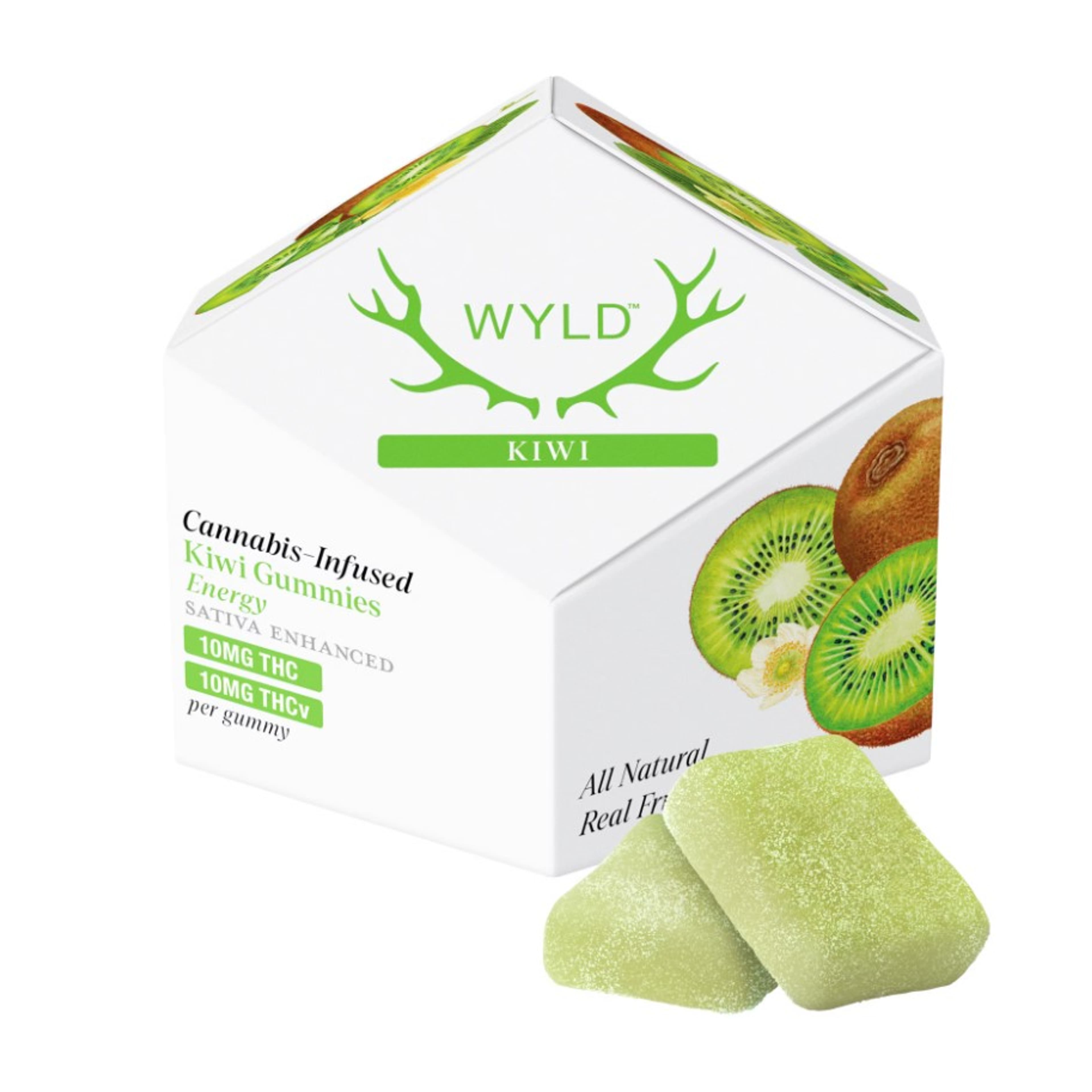 $24.98 Kiwi Gummies - 1:1 THC:THCv - - Wyld - - $17.99 - Edibles