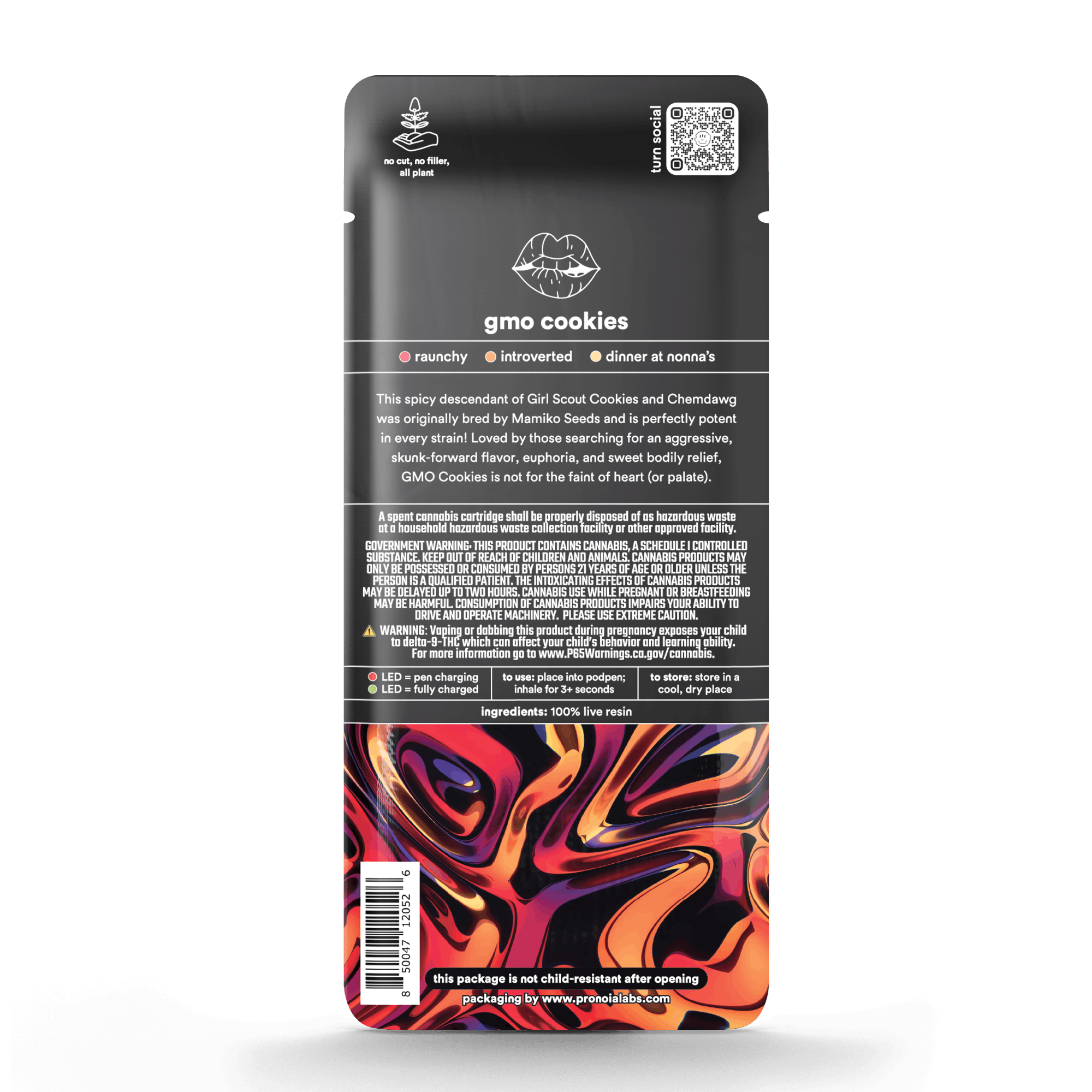 GMO Cookies 1g Live Resin Pod - turn -  - $39 - Vape Pod