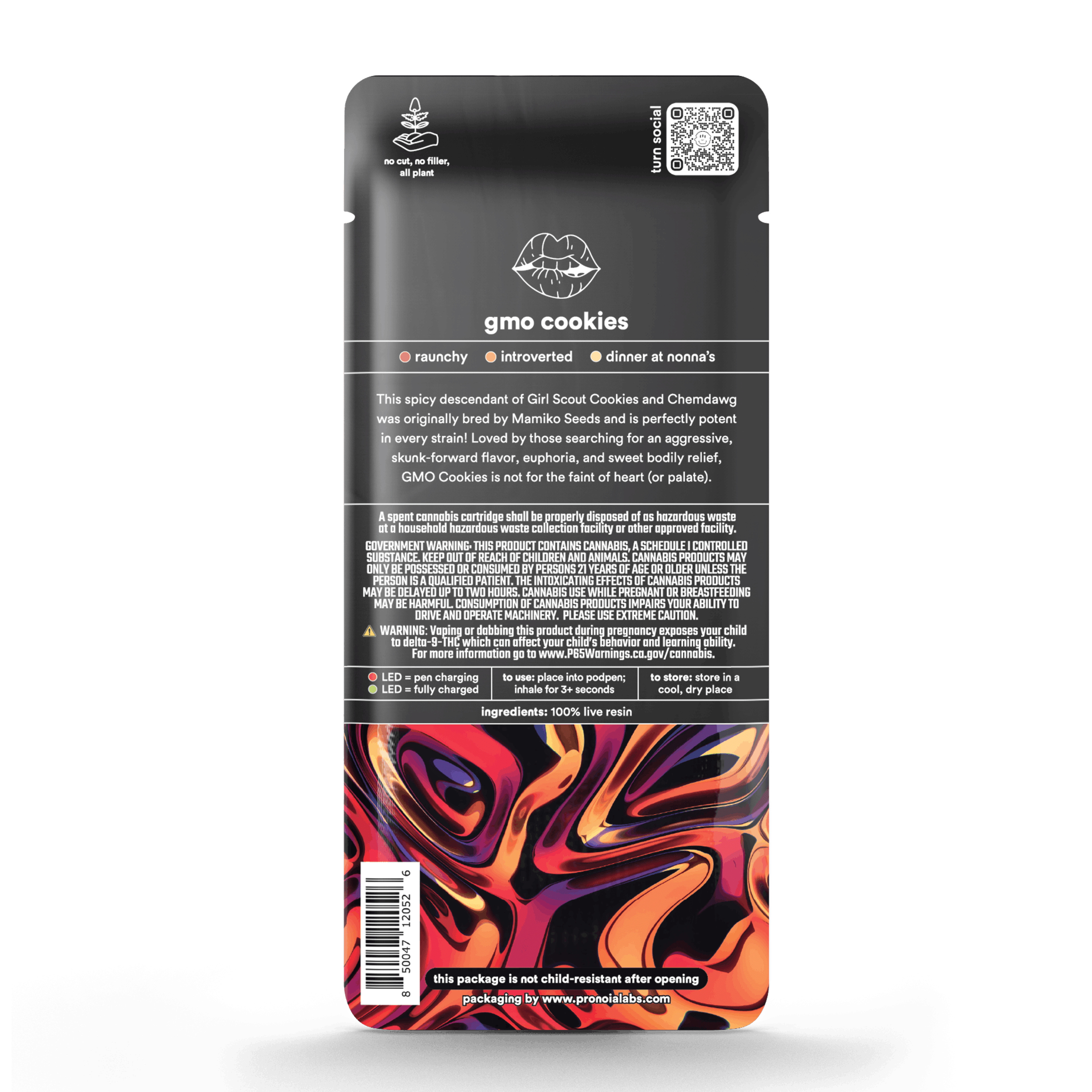 GMO Cookies 1g Live Resin Pod - turn - - $39 - Vape Pod