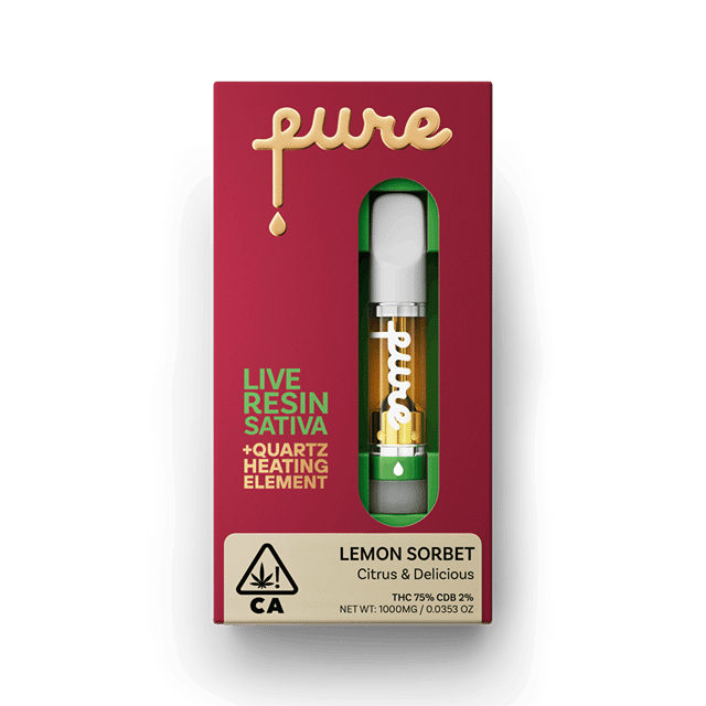Pure Live Resin 1g Cartridge - Lemon Sorbet - Sativa