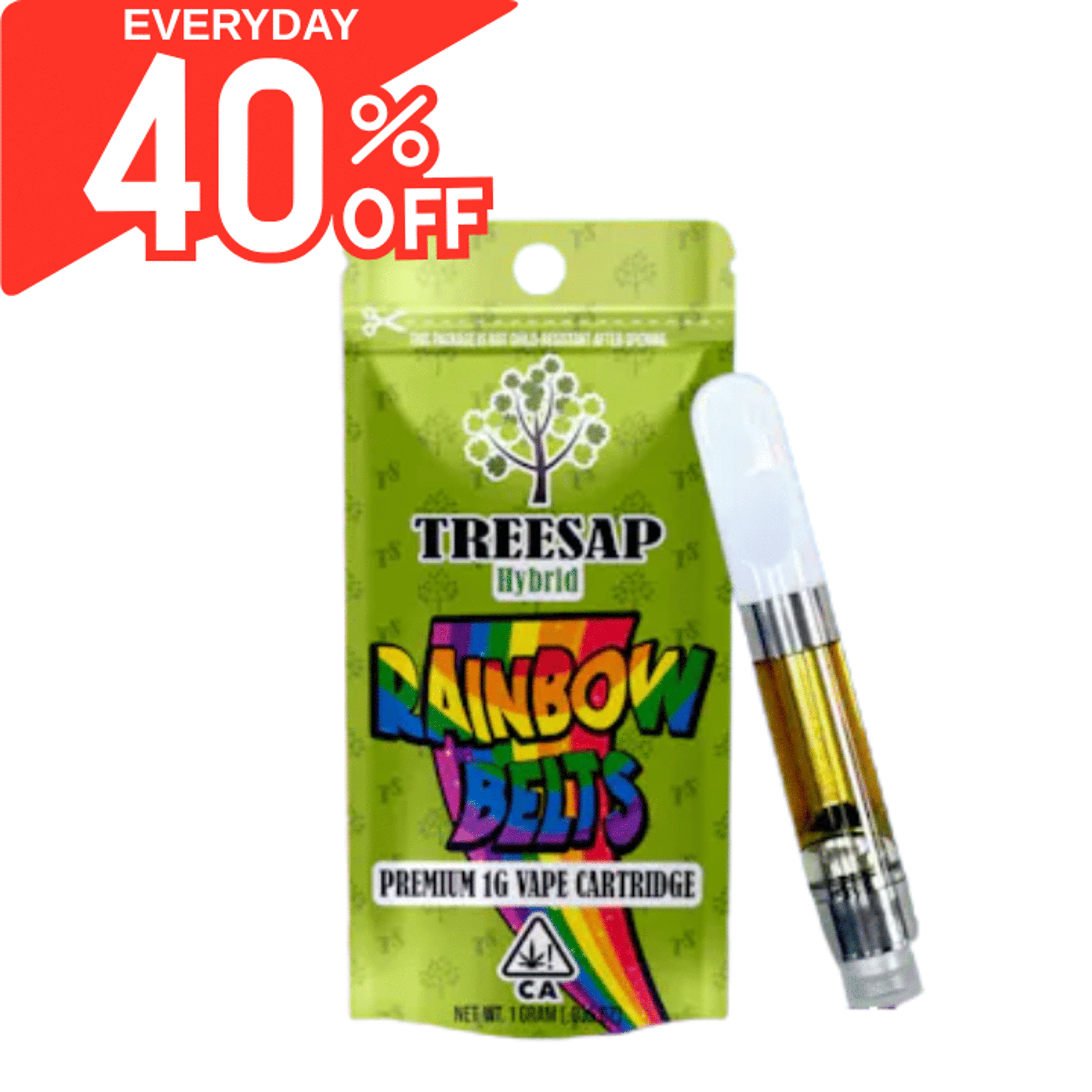 Treesap | 1g - Rainbow Belts - Cartridge - Hybrid - Treesap - - $13.77 - Vape Carts