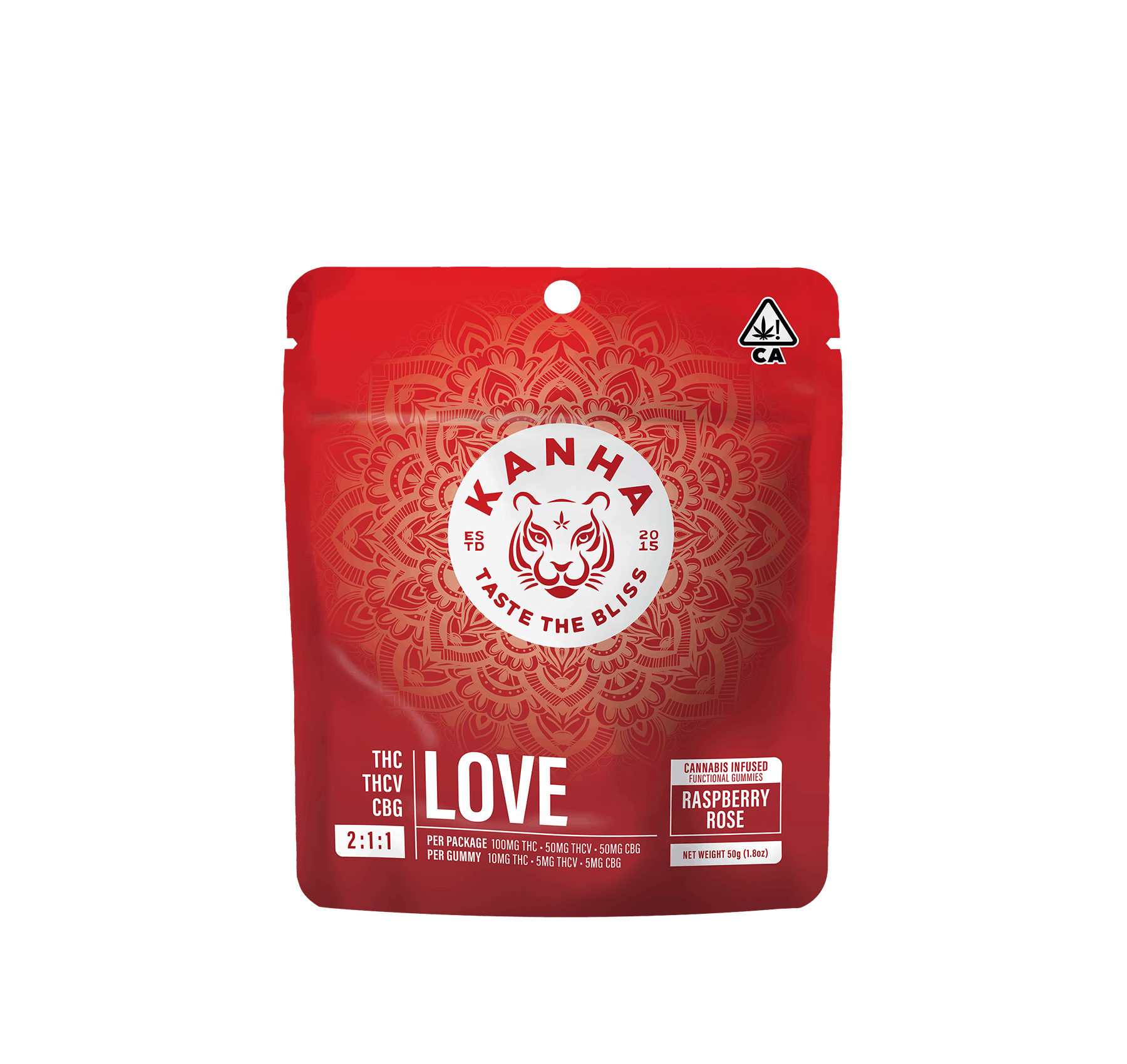 LOVE 2:1:1 Raspberry Rose - 100/50/50mg - Kanha NANO - Gummy - Hybrid - $22 - Gummies