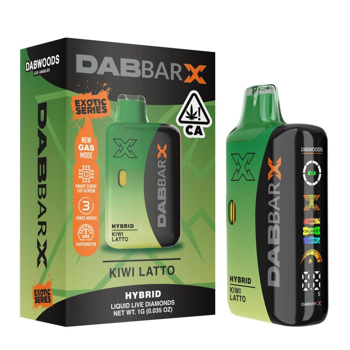 Kiwi Latto 1G VAPE- DABBAR X LIQUID LIVE DIAMONDS - Dabwoods -  - $39.61 - Vapes