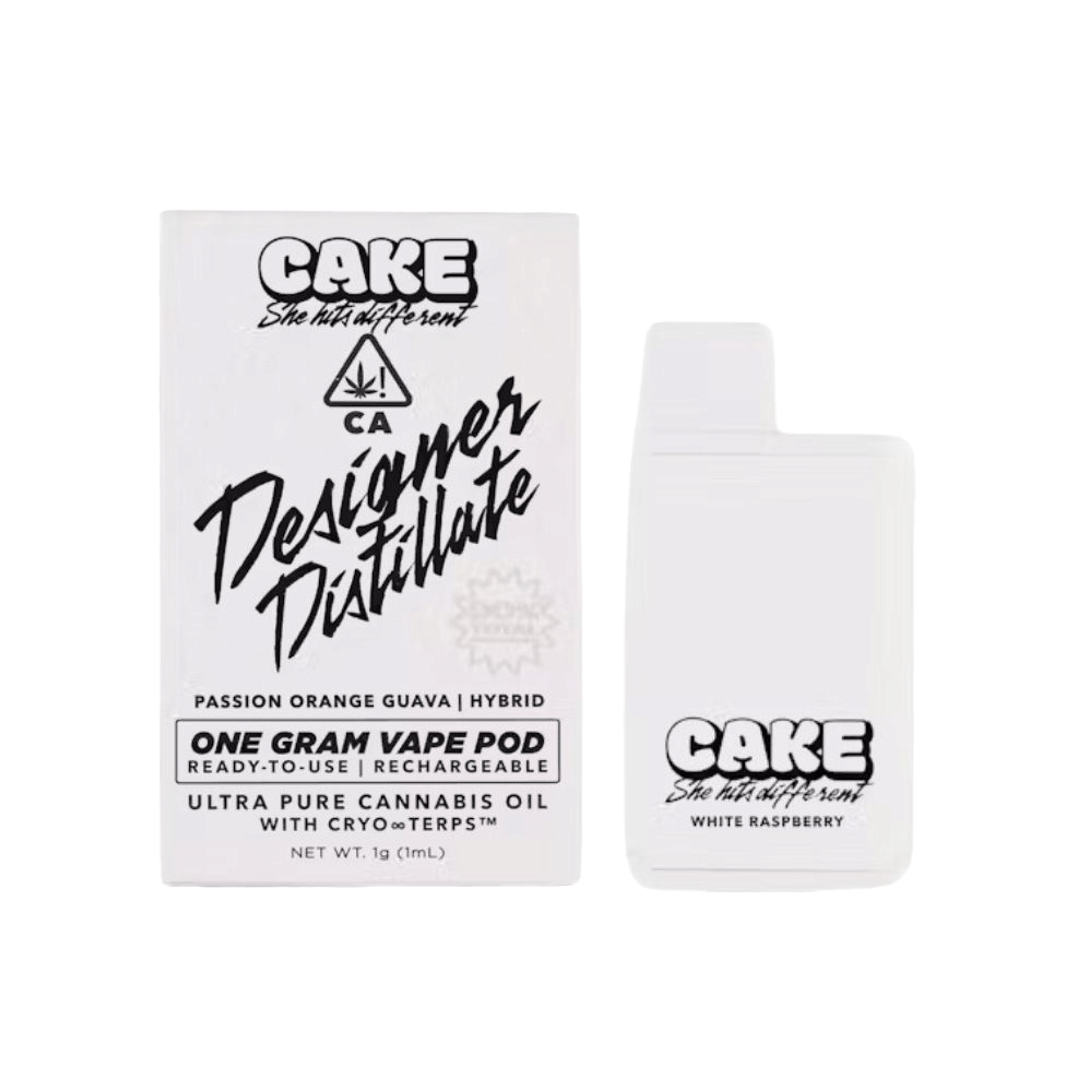 Passion Orange Guava Designer Distillate Disposable (1.25G) - Cake - - $25 - Cartridge