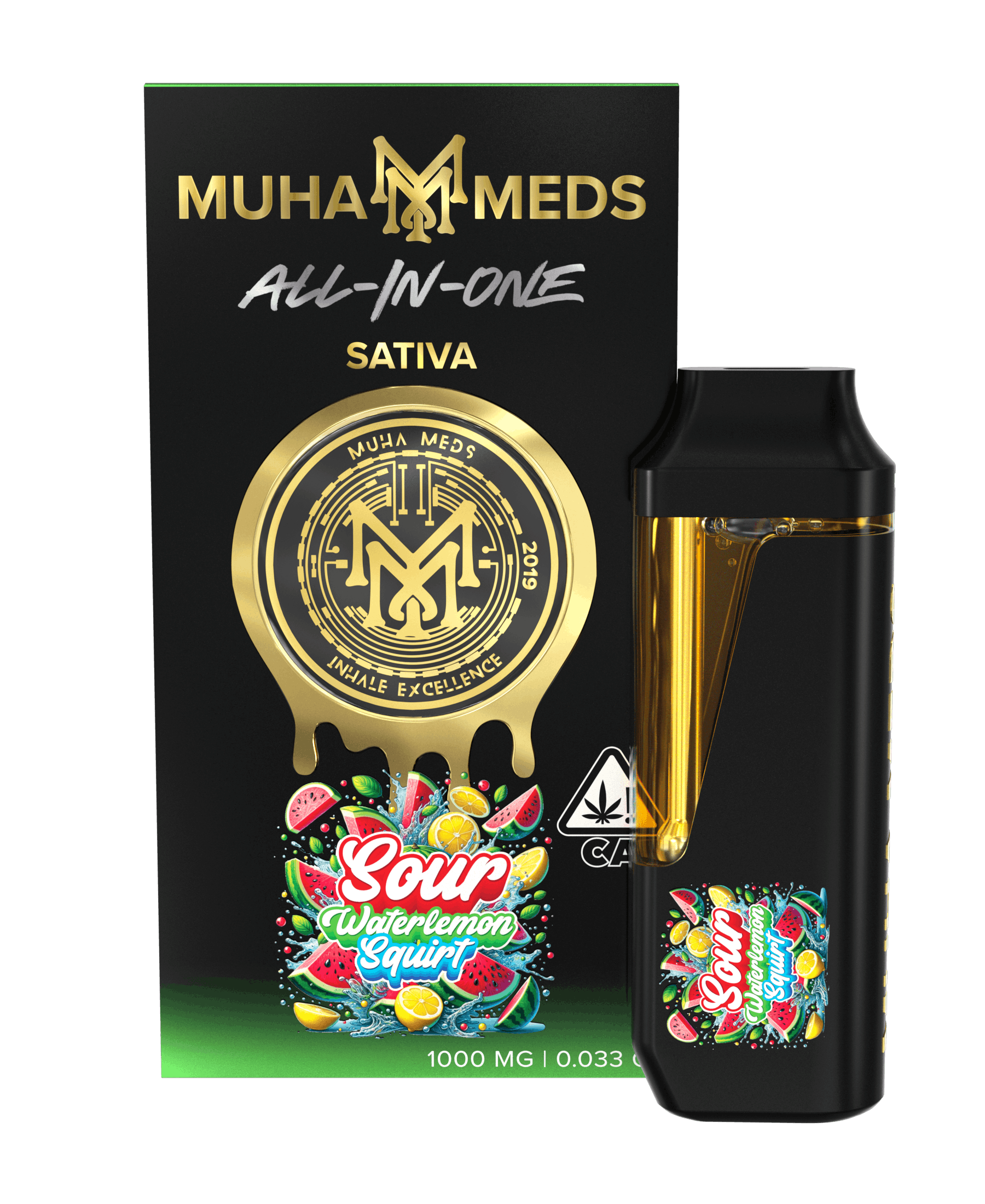 Sour Watermelon Squirt All In One - Muha Meds -  - $30 - Vape Pens
